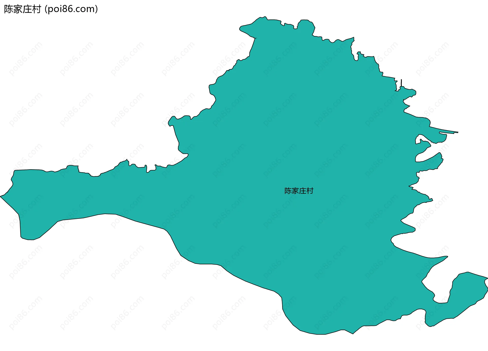 陈家庄村边界地图