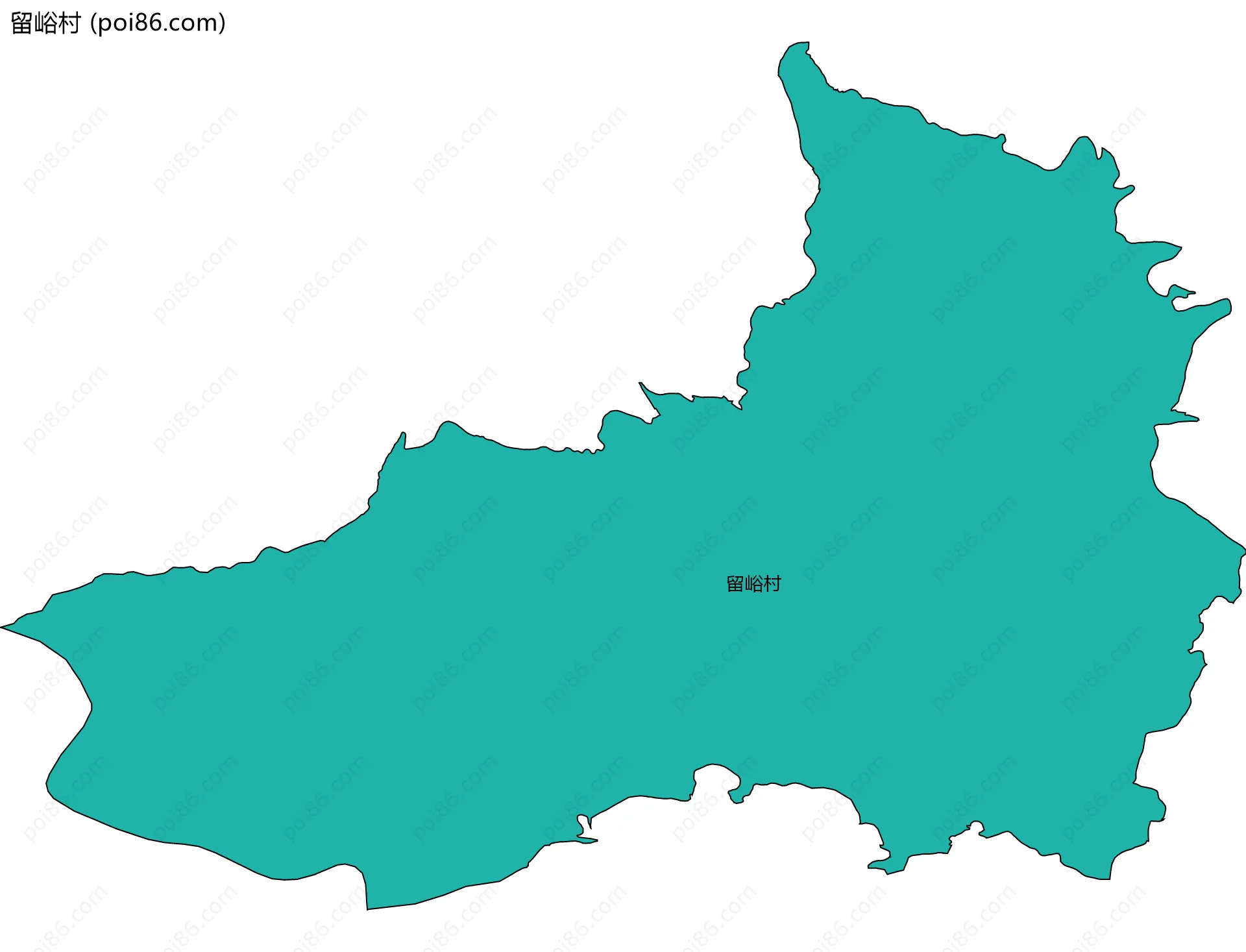 留峪村边界地图