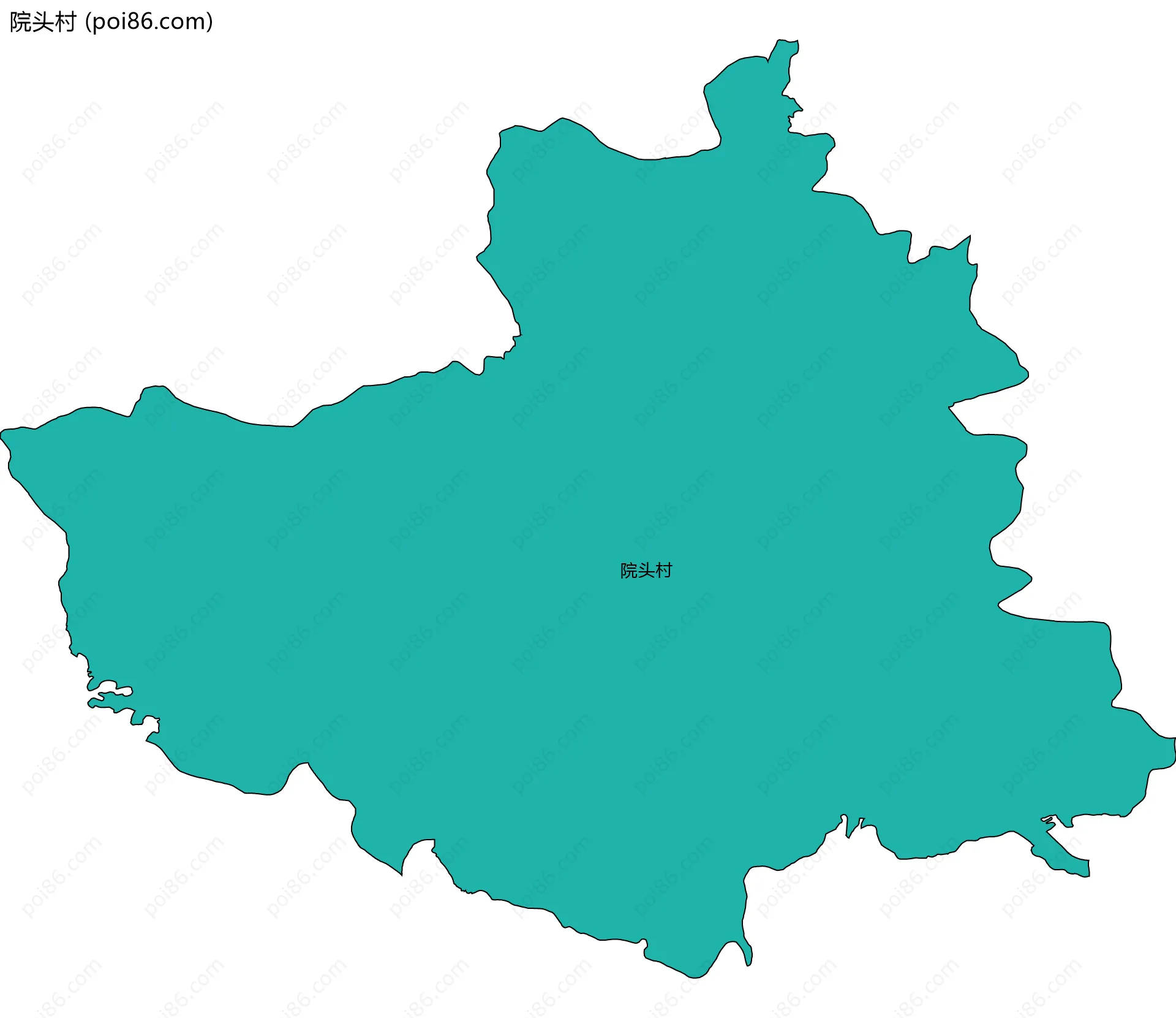 院头村边界地图