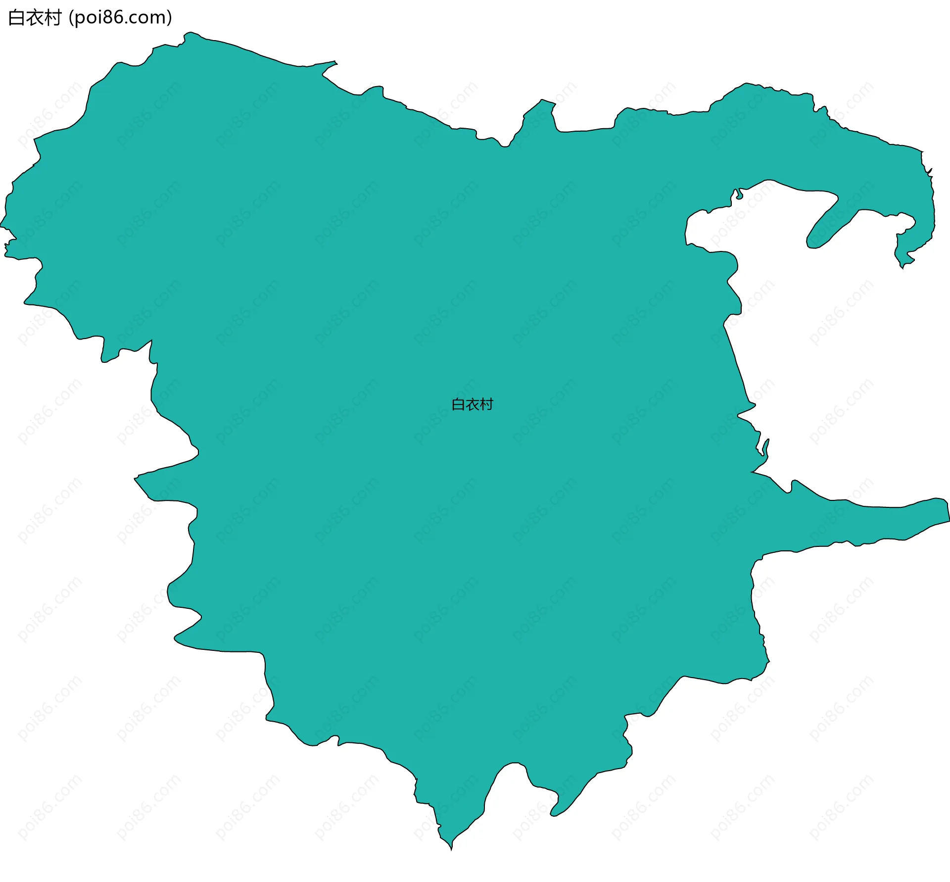 白衣村边界地图
