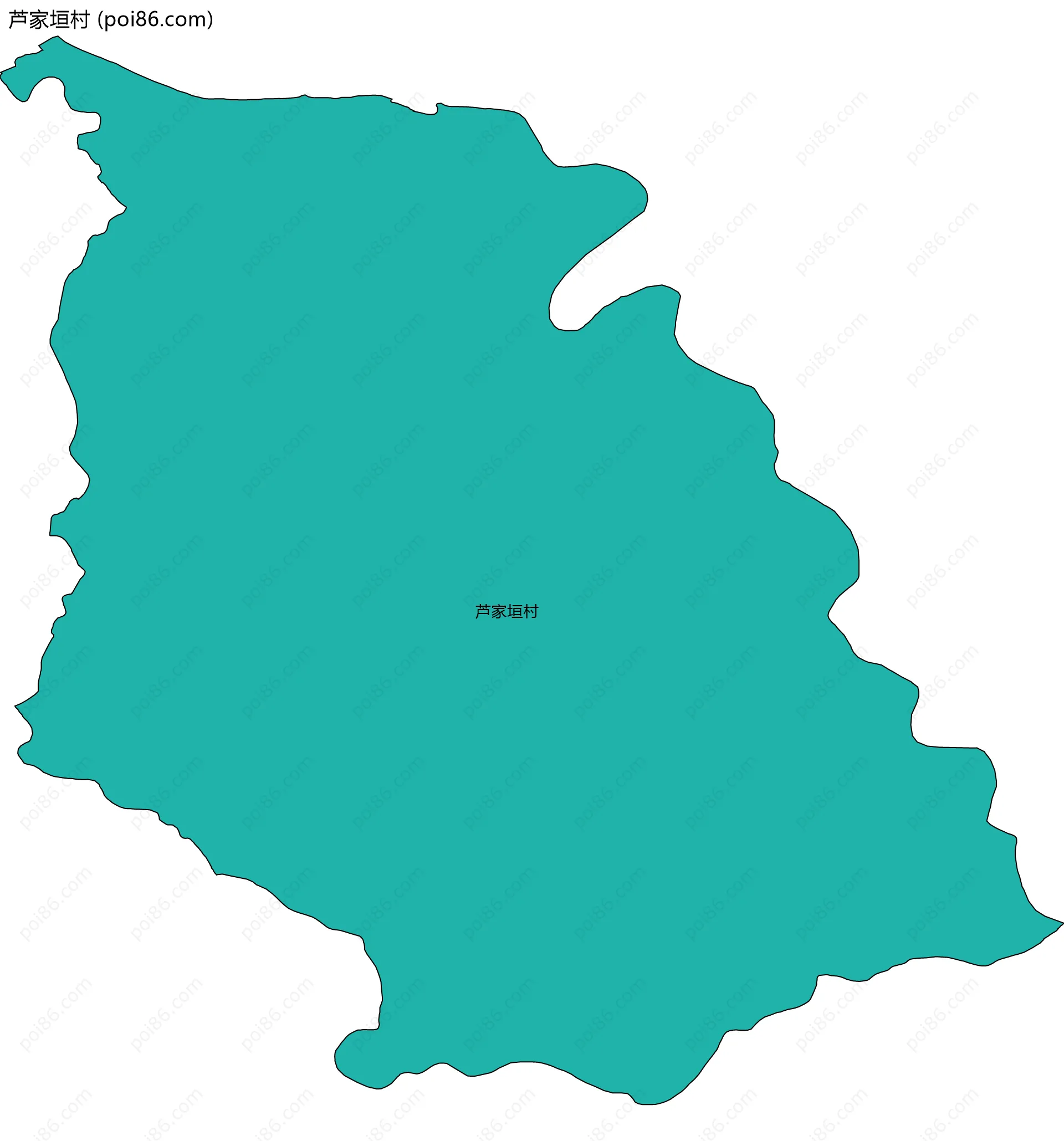 芦家垣村边界地图