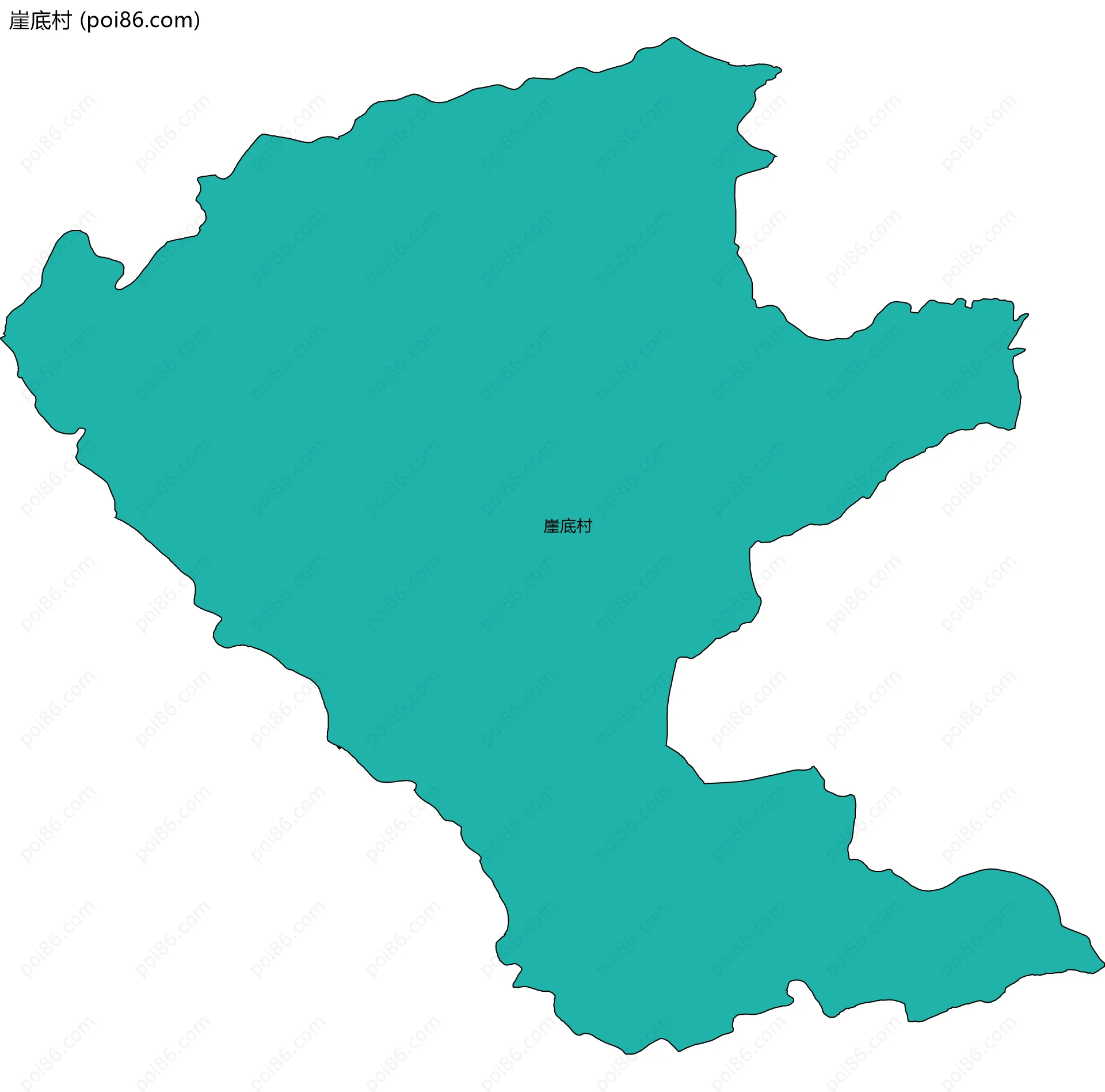 崖底村边界地图