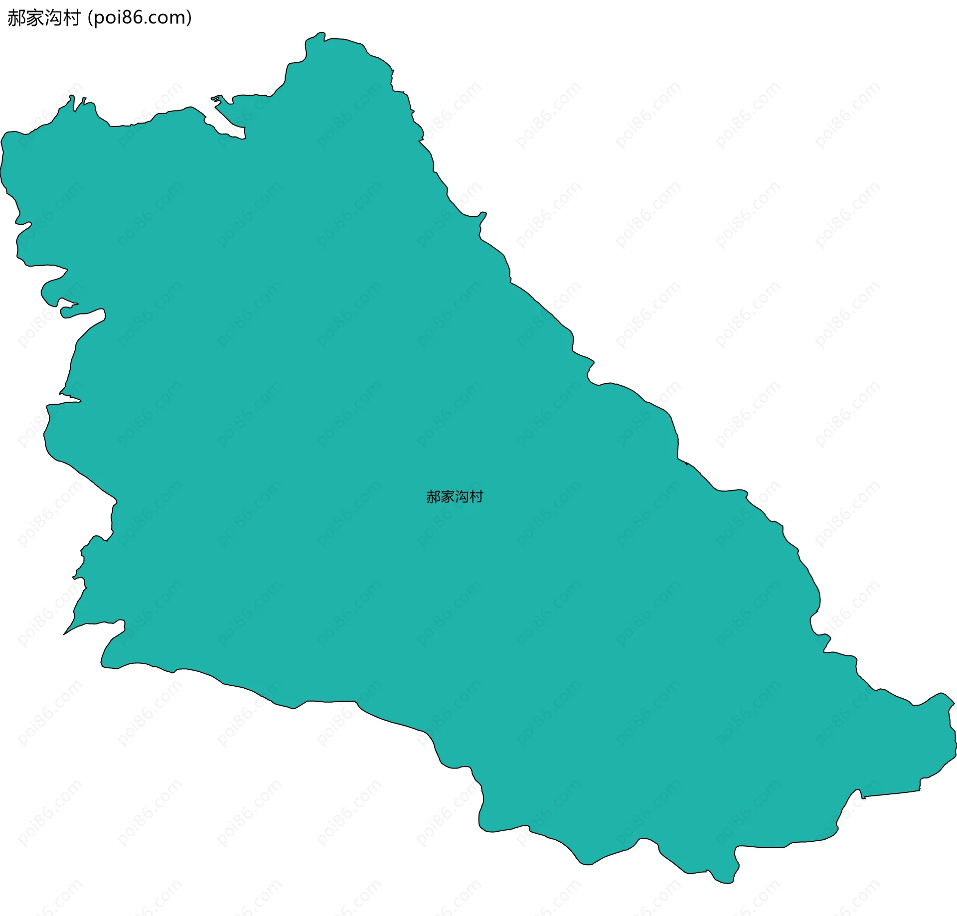 郝家沟村边界地图