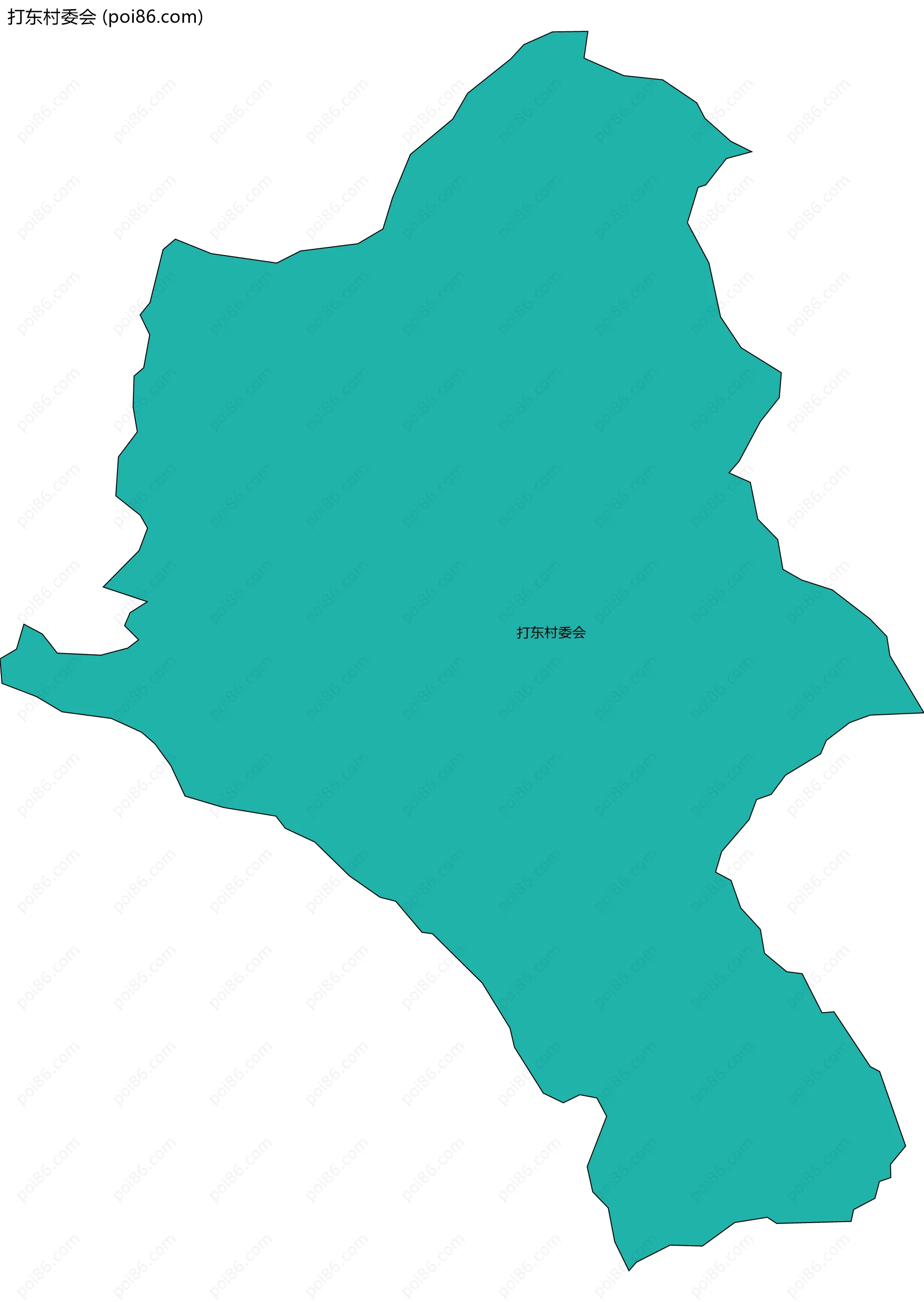 打东村委会边界地图