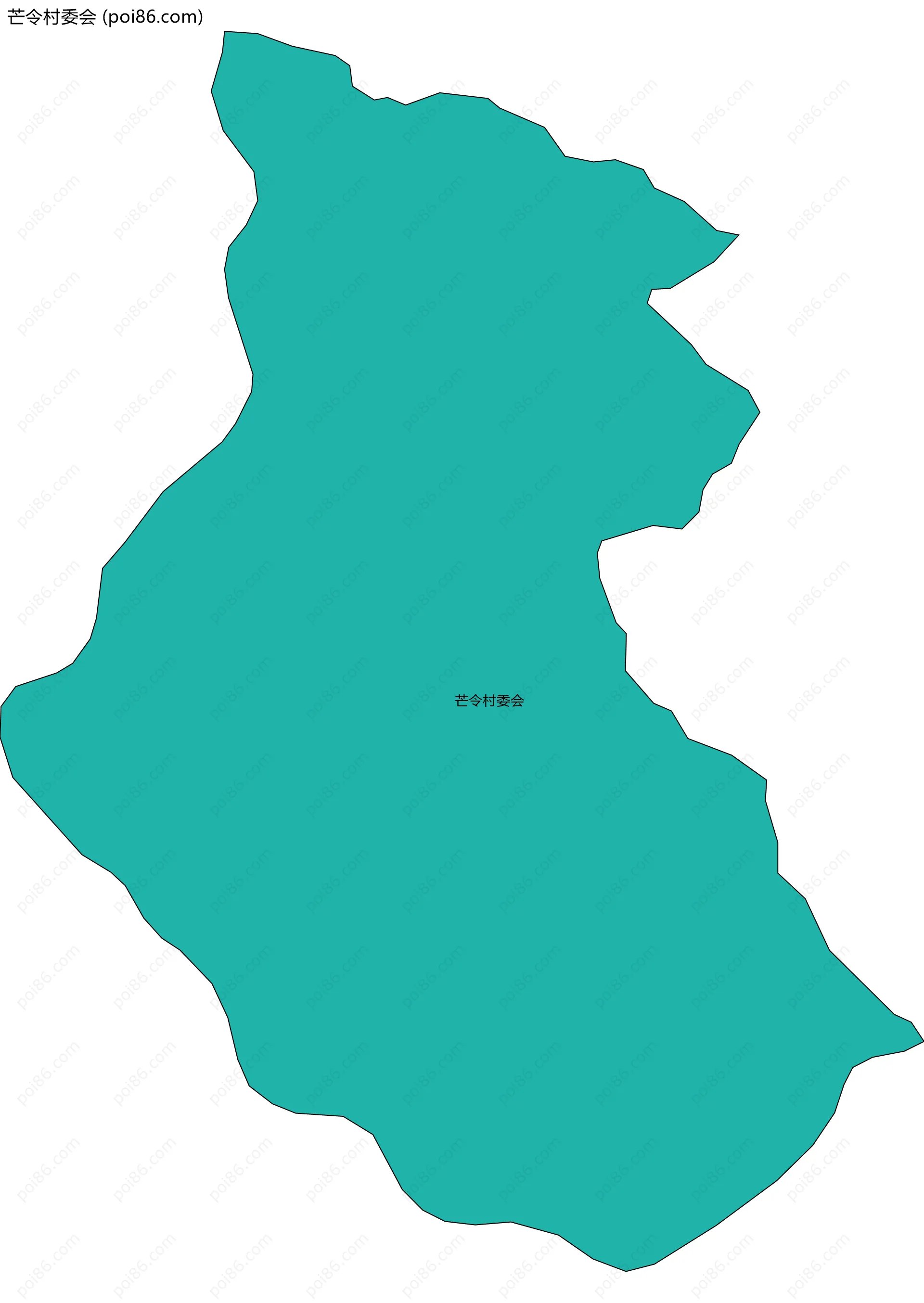 芒令村委会边界地图