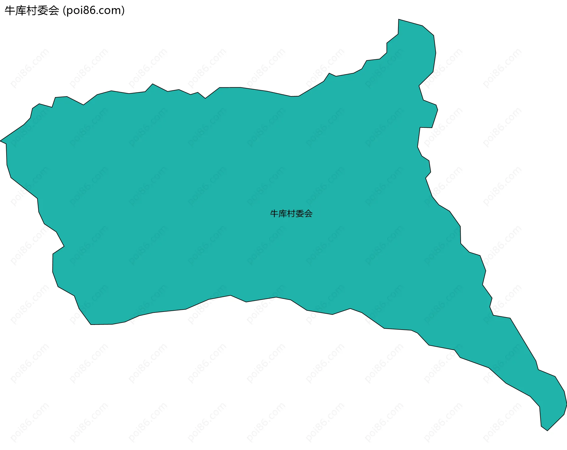 牛库村委会边界地图