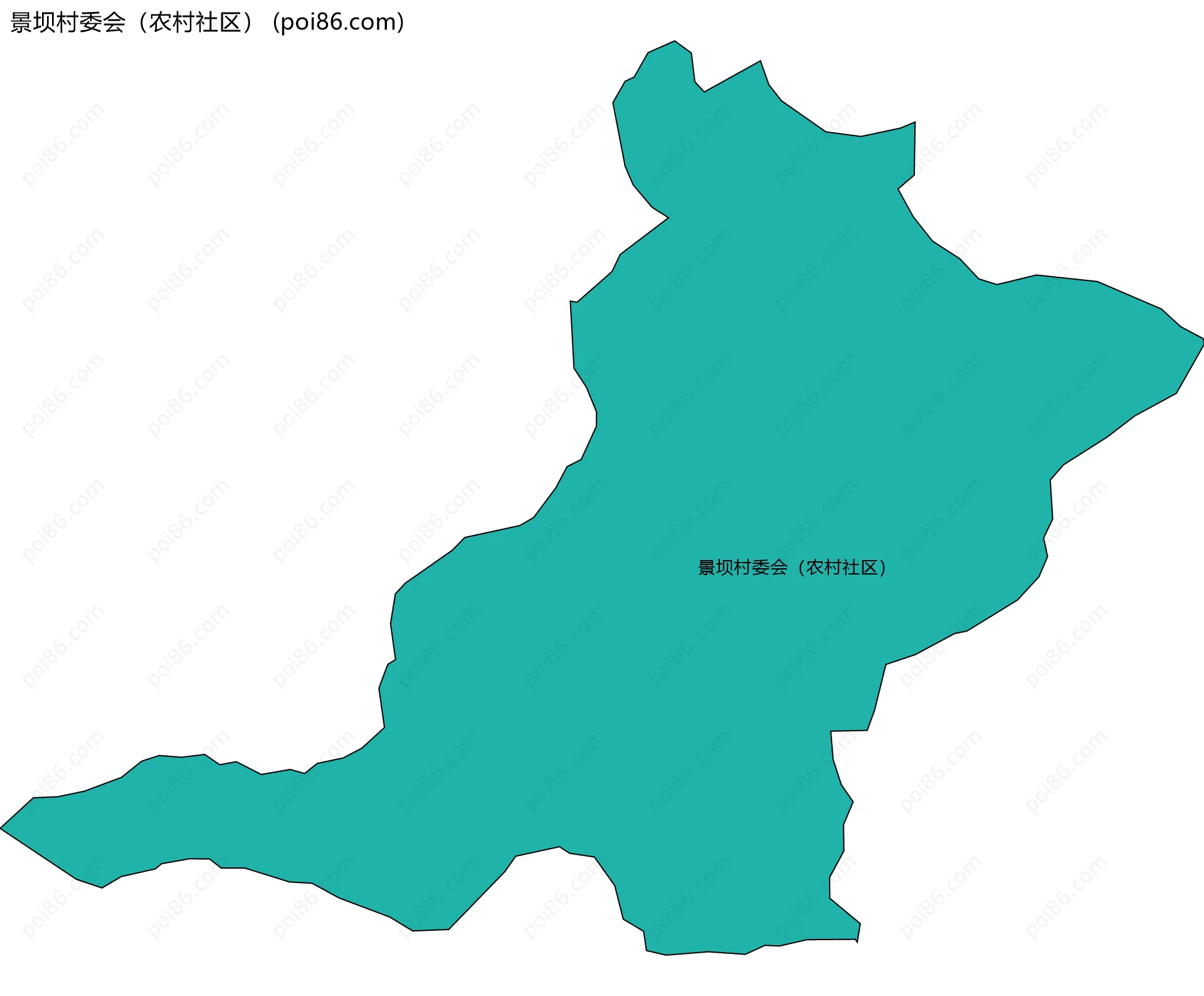 景坝村委会（农村社区）边界地图