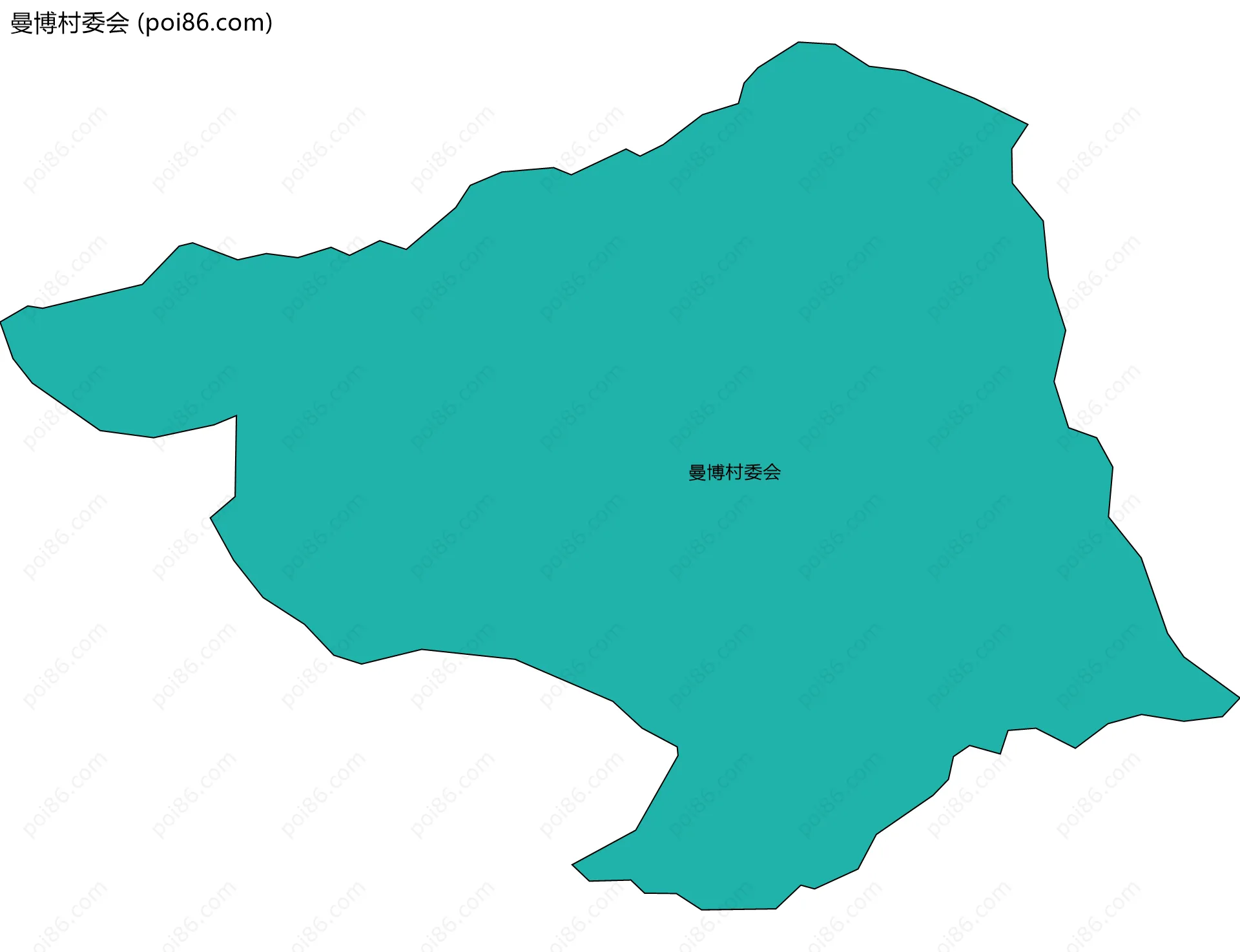 曼博村委会边界地图