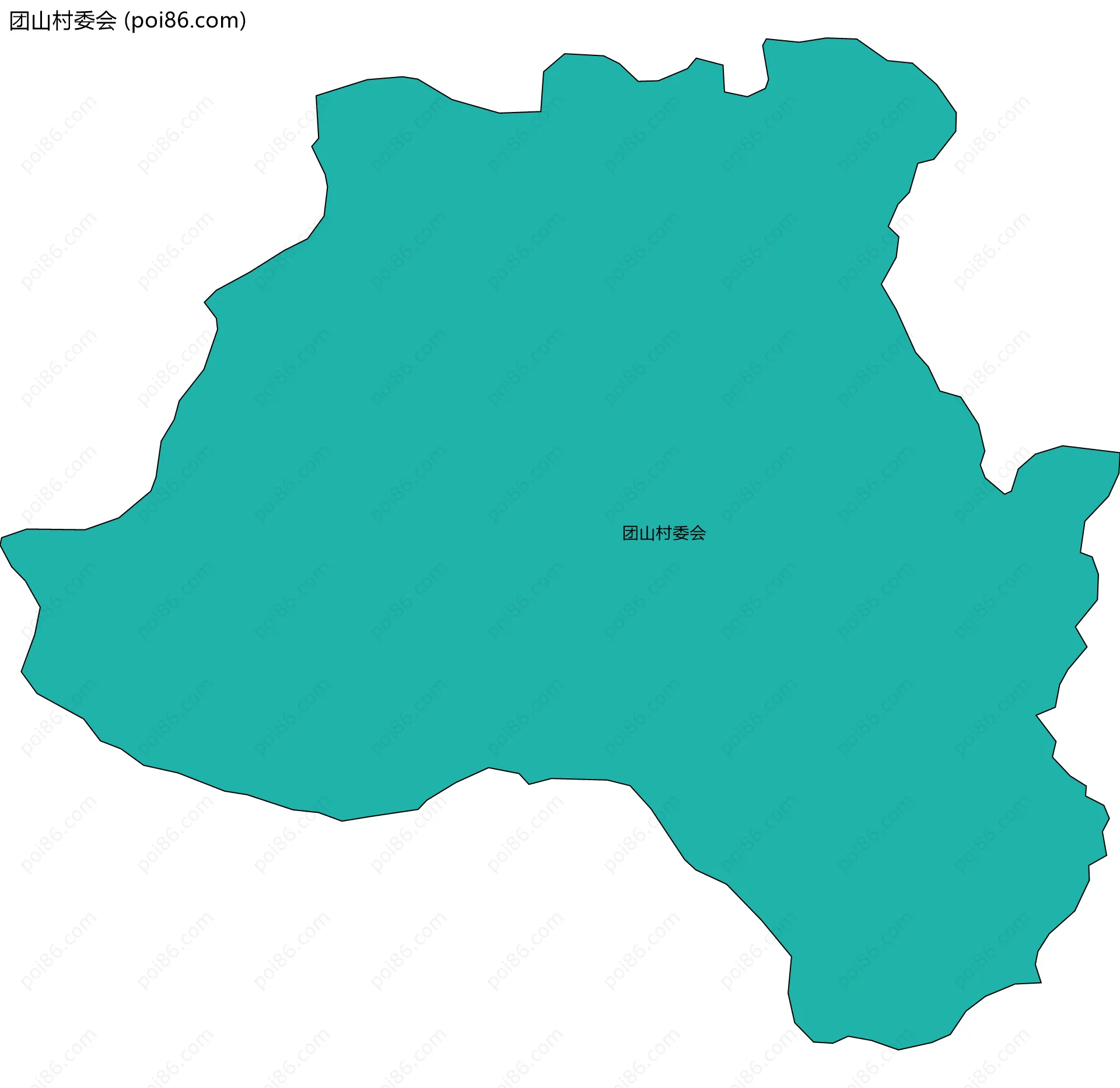 团山村委会边界地图