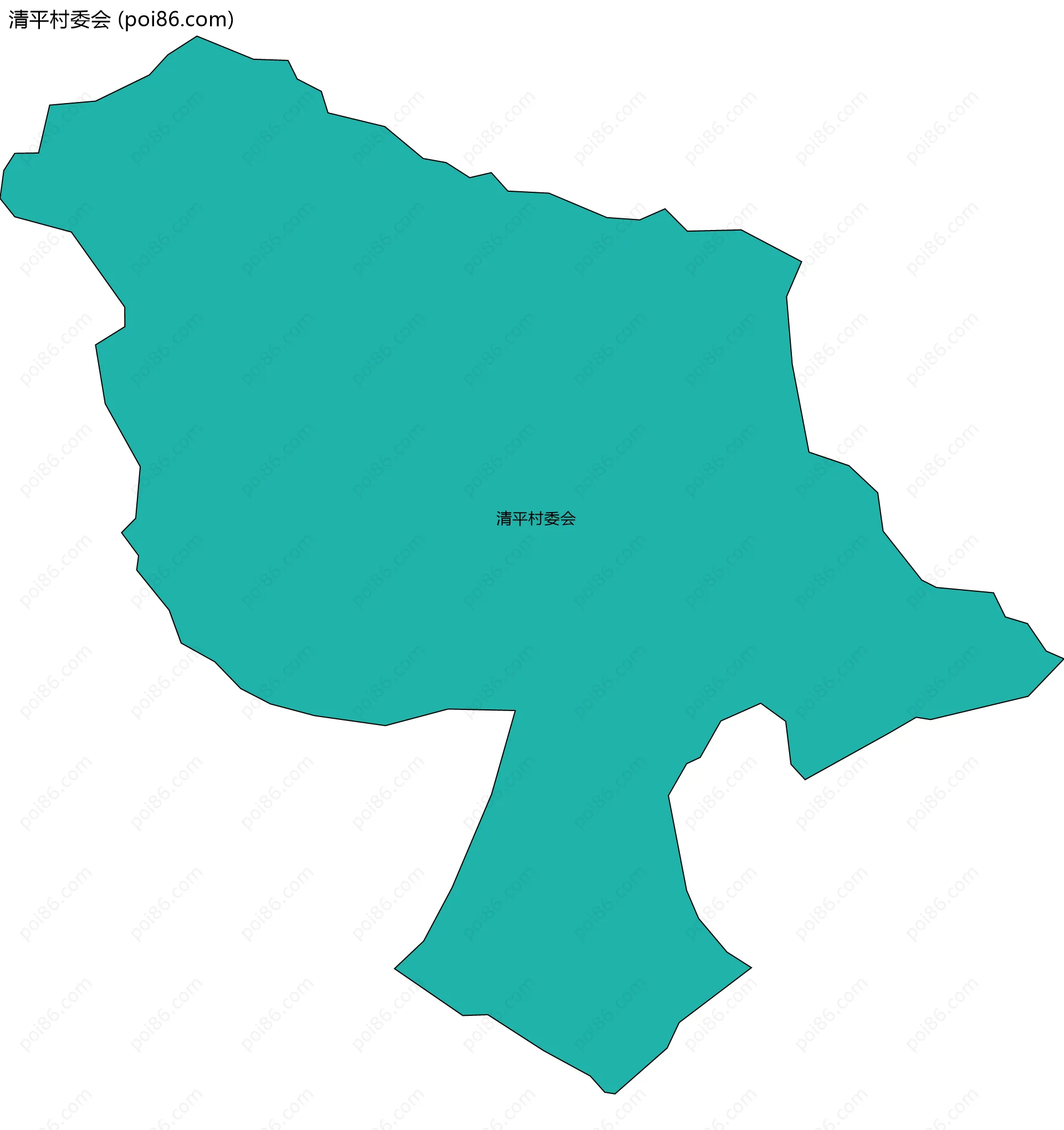 清平村委会边界地图