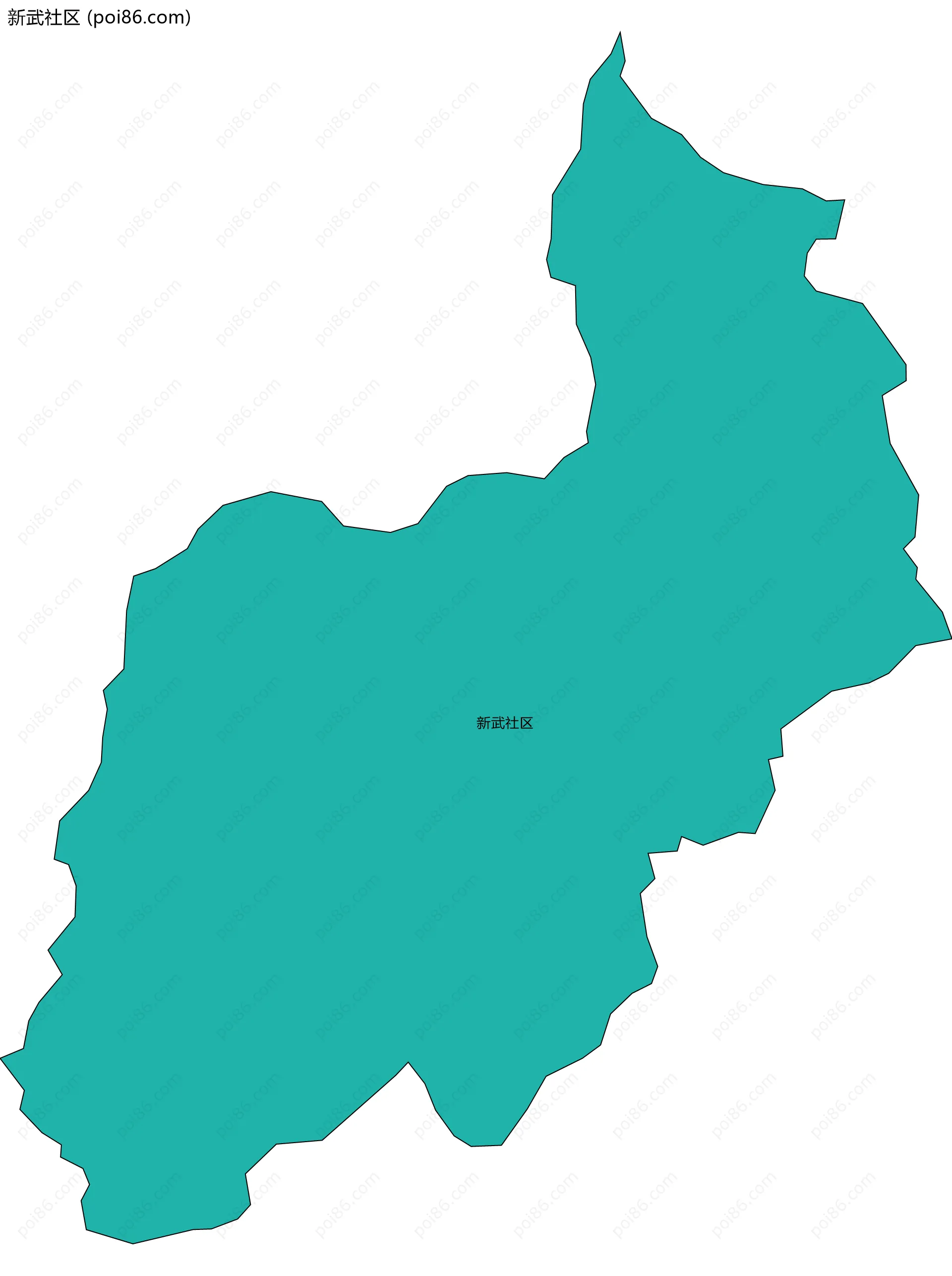 新武社区边界地图