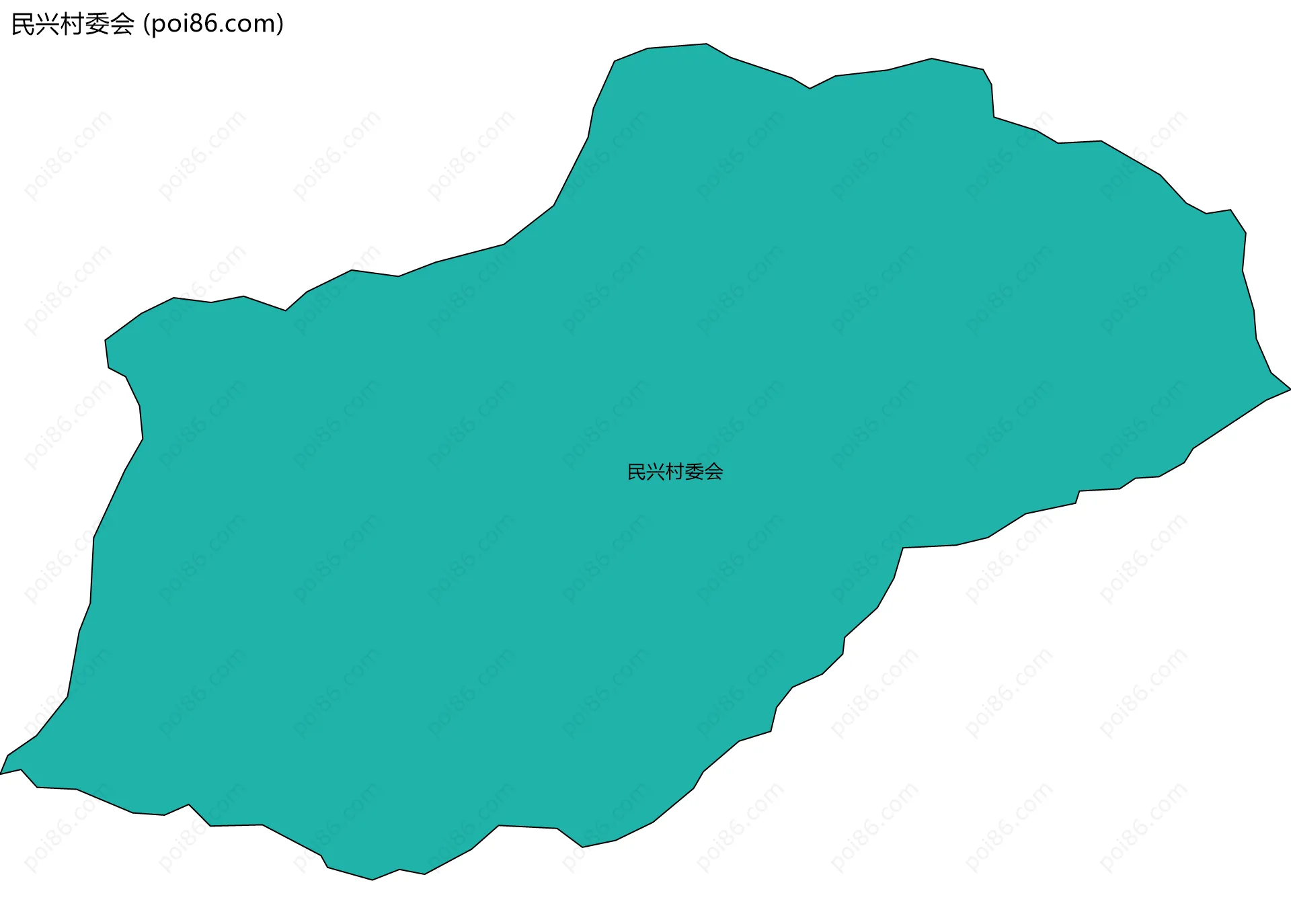 民兴村委会边界地图