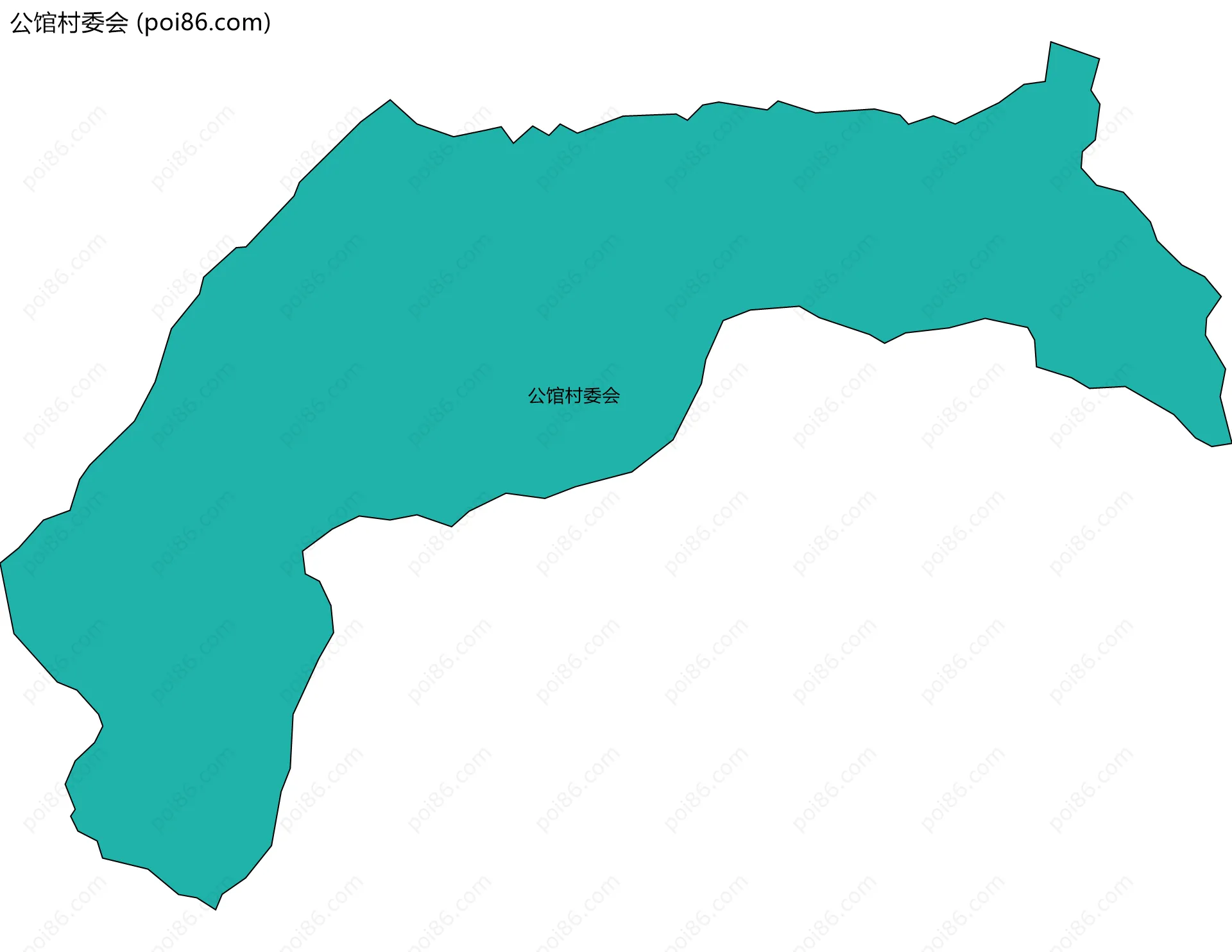 公馆村委会边界地图