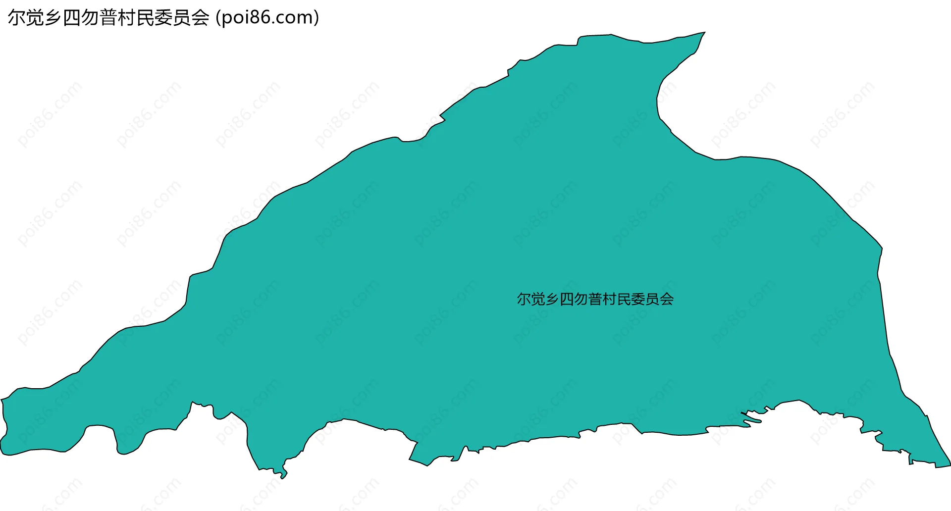 尔觉乡四勿普村民委员会边界地图