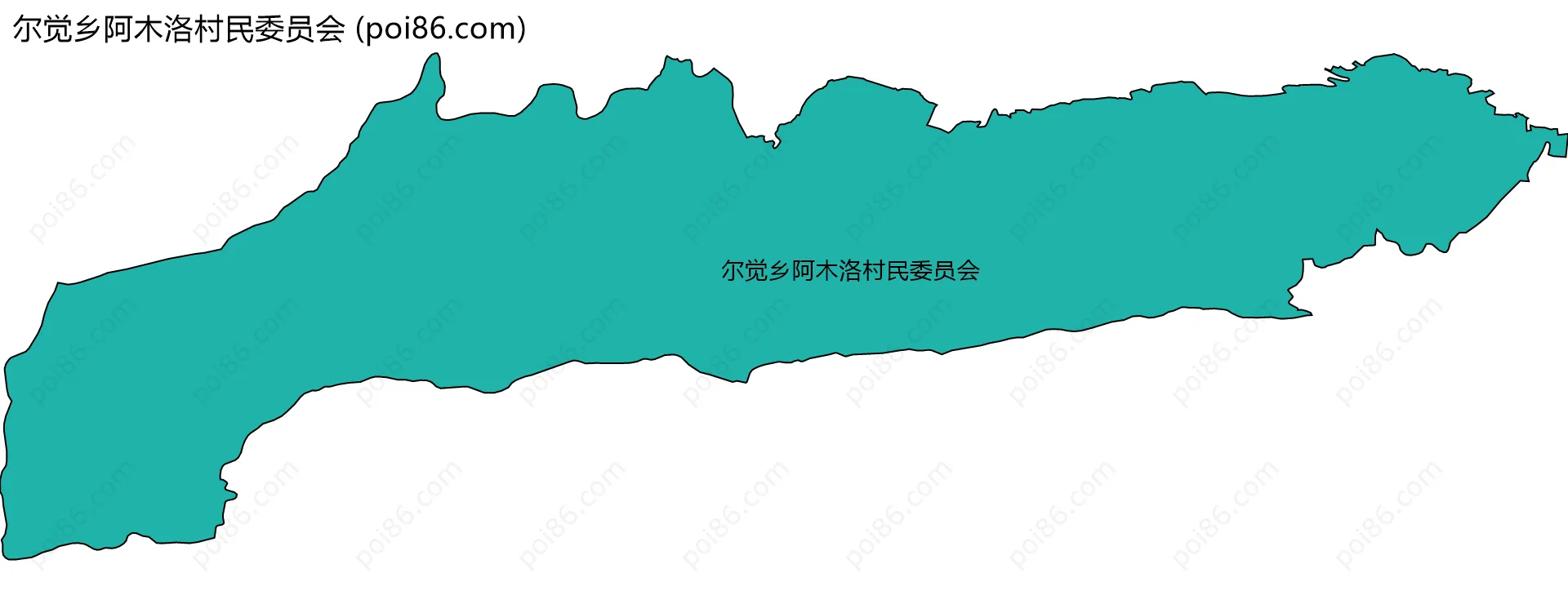 尔觉乡阿木洛村民委员会边界地图