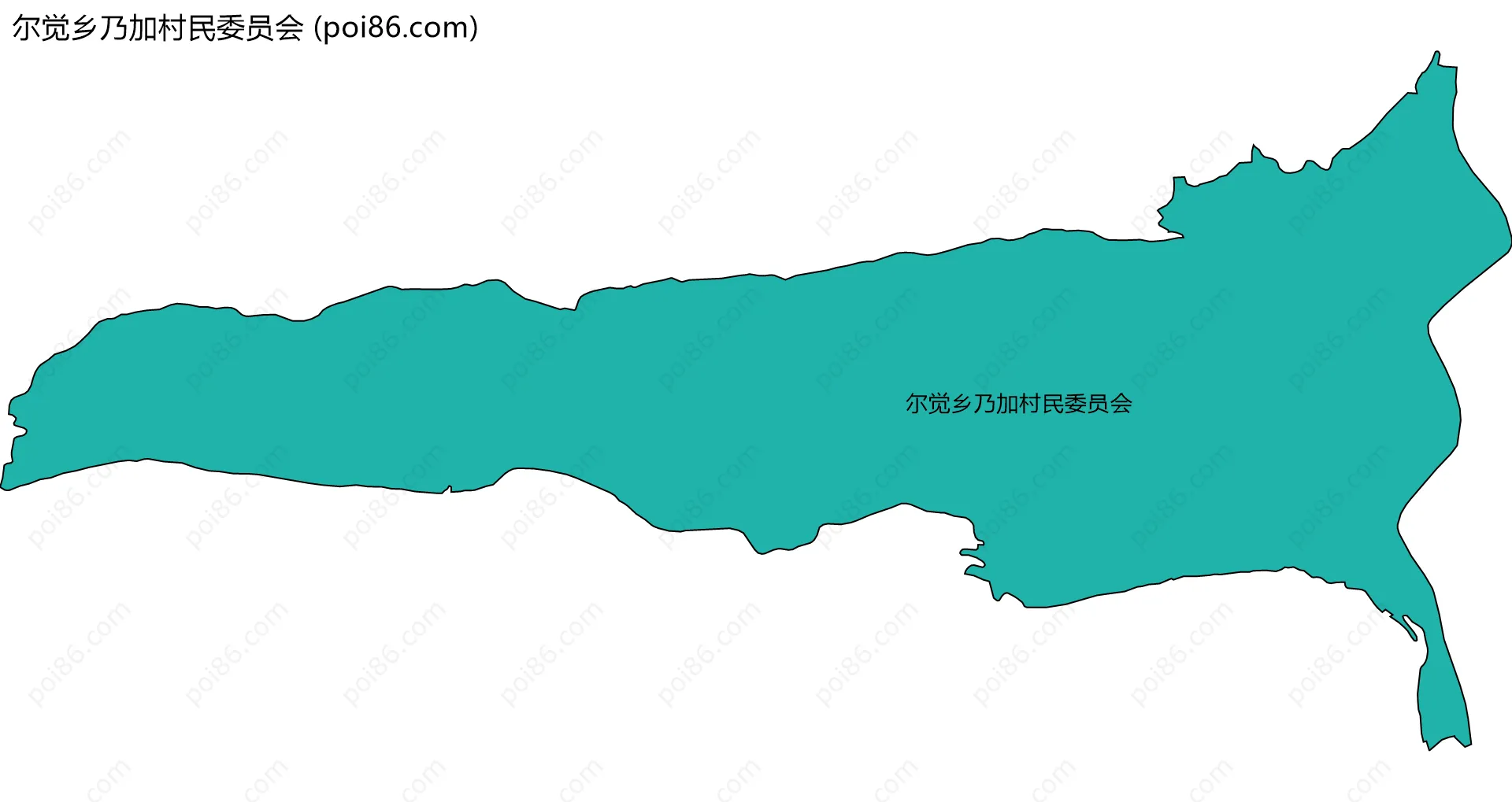 尔觉乡乃加村民委员会边界地图
