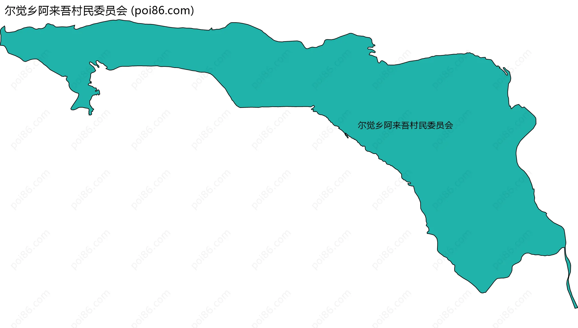 尔觉乡阿来吾村民委员会边界地图