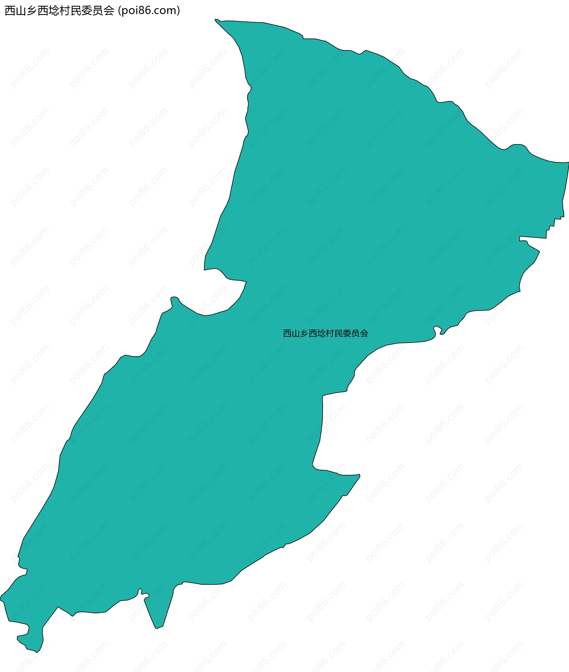 西山乡西埝村民委员会边界地图