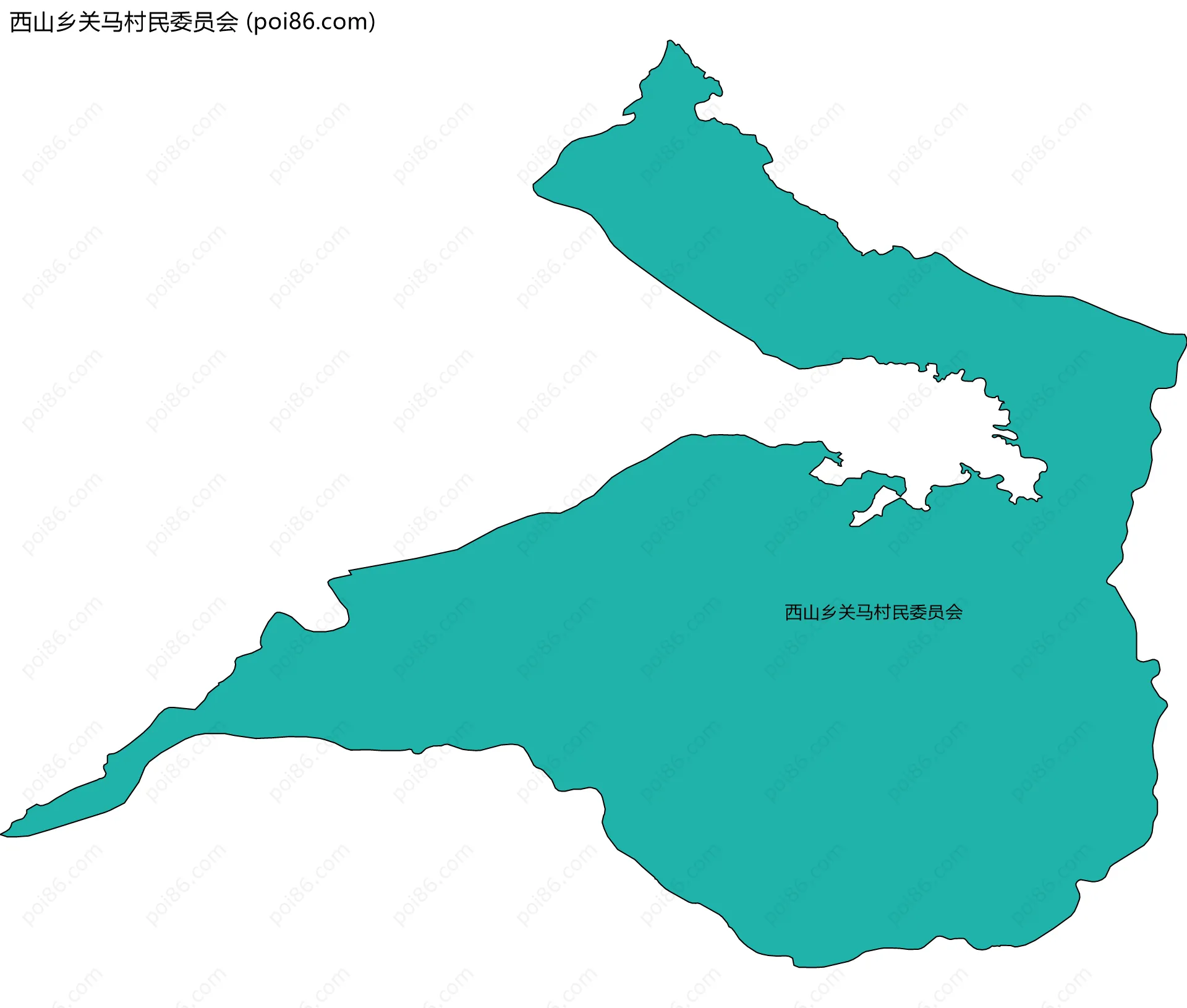 西山乡关马村民委员会边界地图