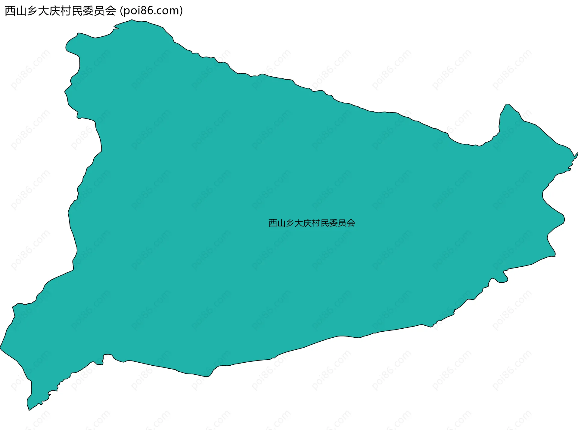 西山乡大庆村民委员会边界地图