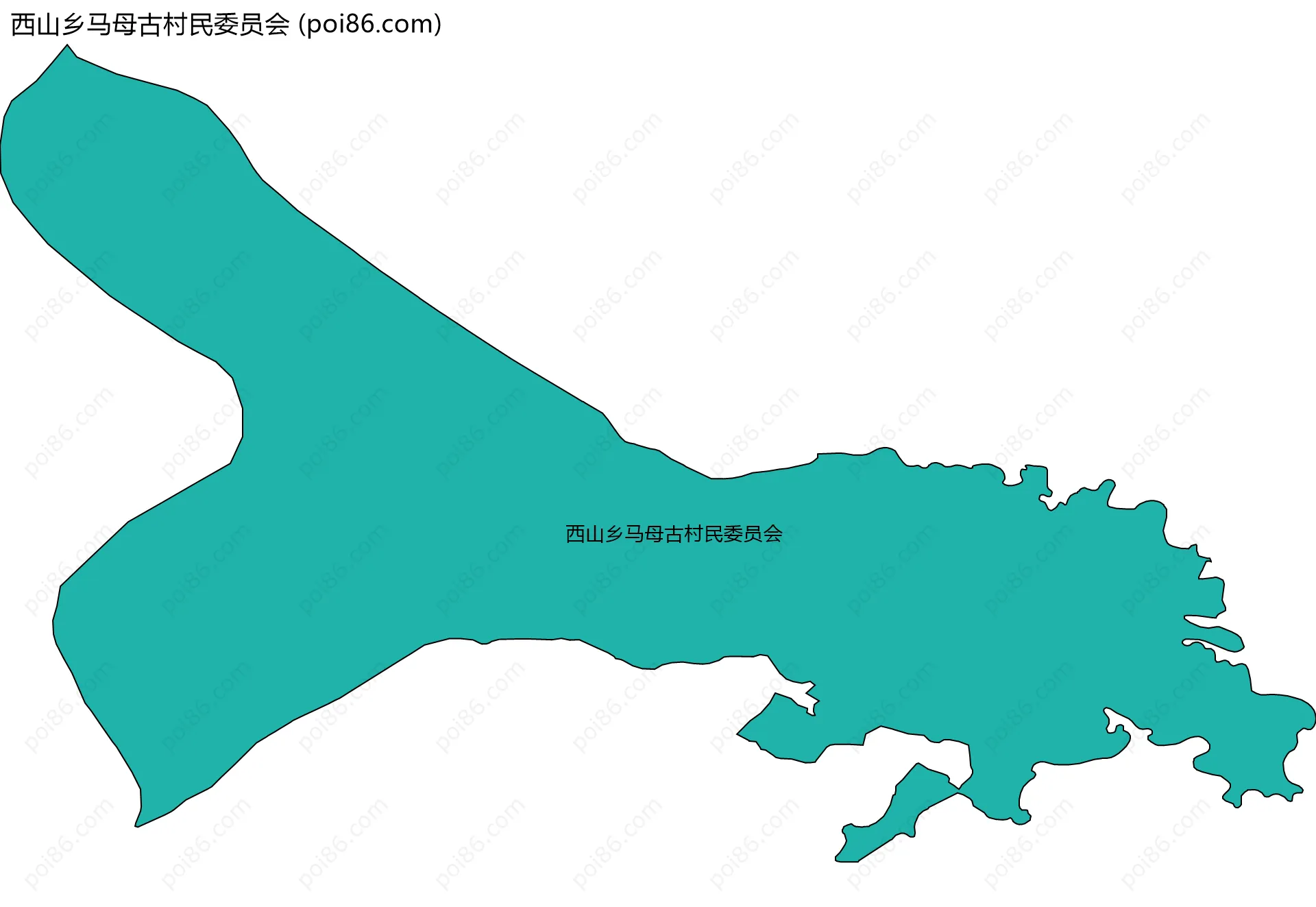 西山乡马母古村民委员会边界地图