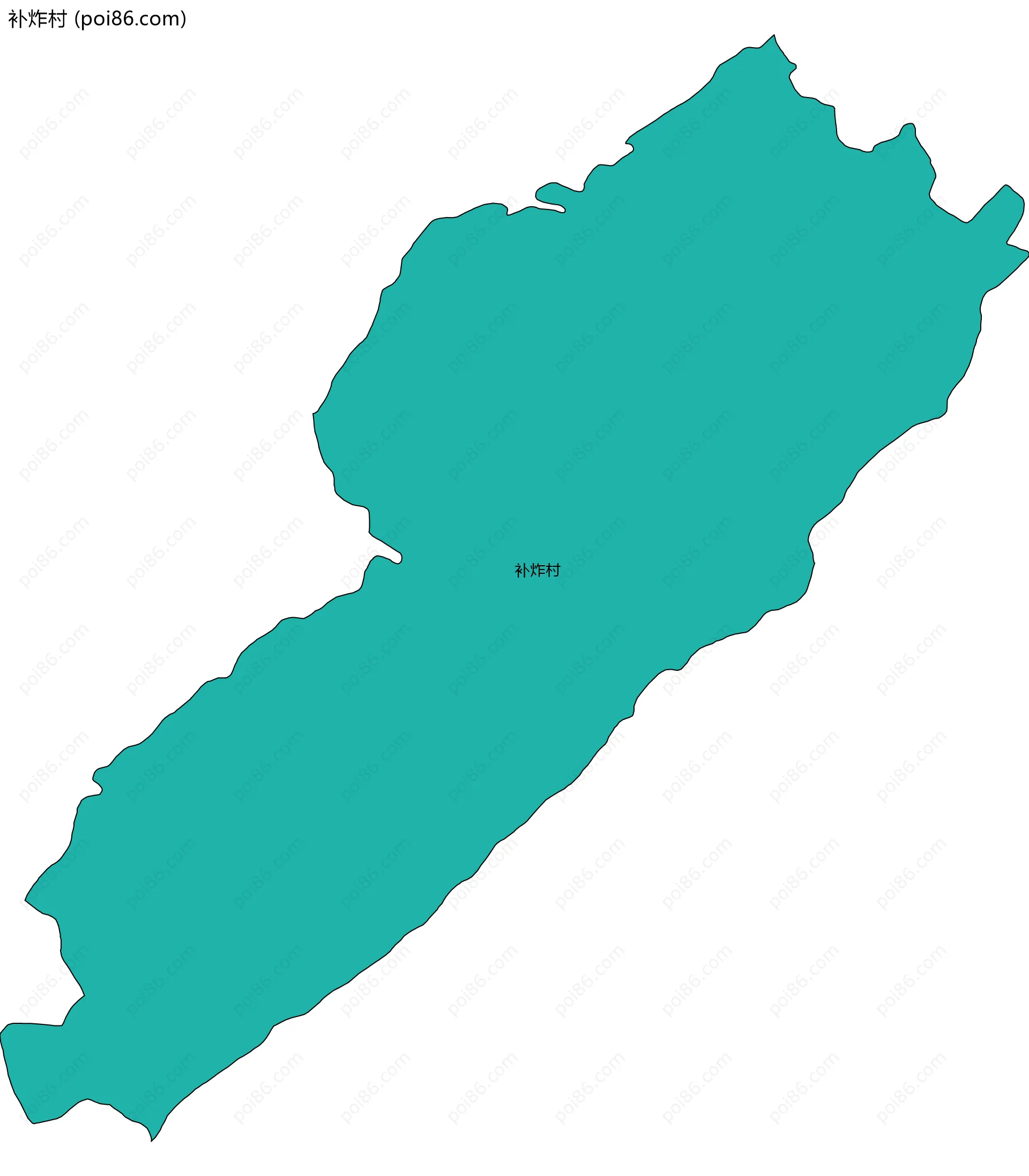 补炸村边界地图