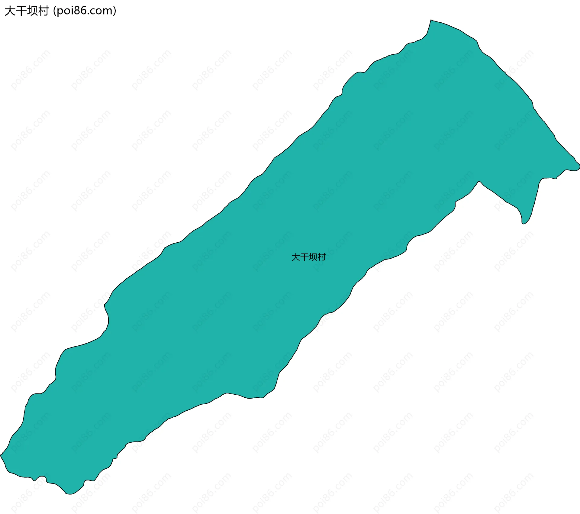 大干坝村边界地图