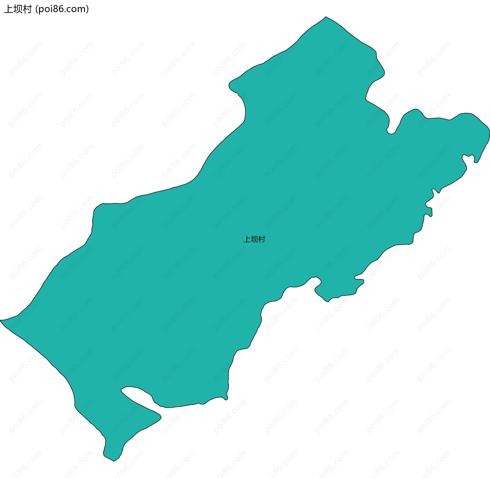 上坝村边界地图