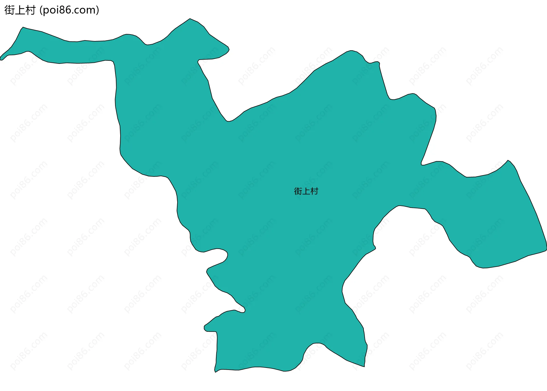 街上村边界地图