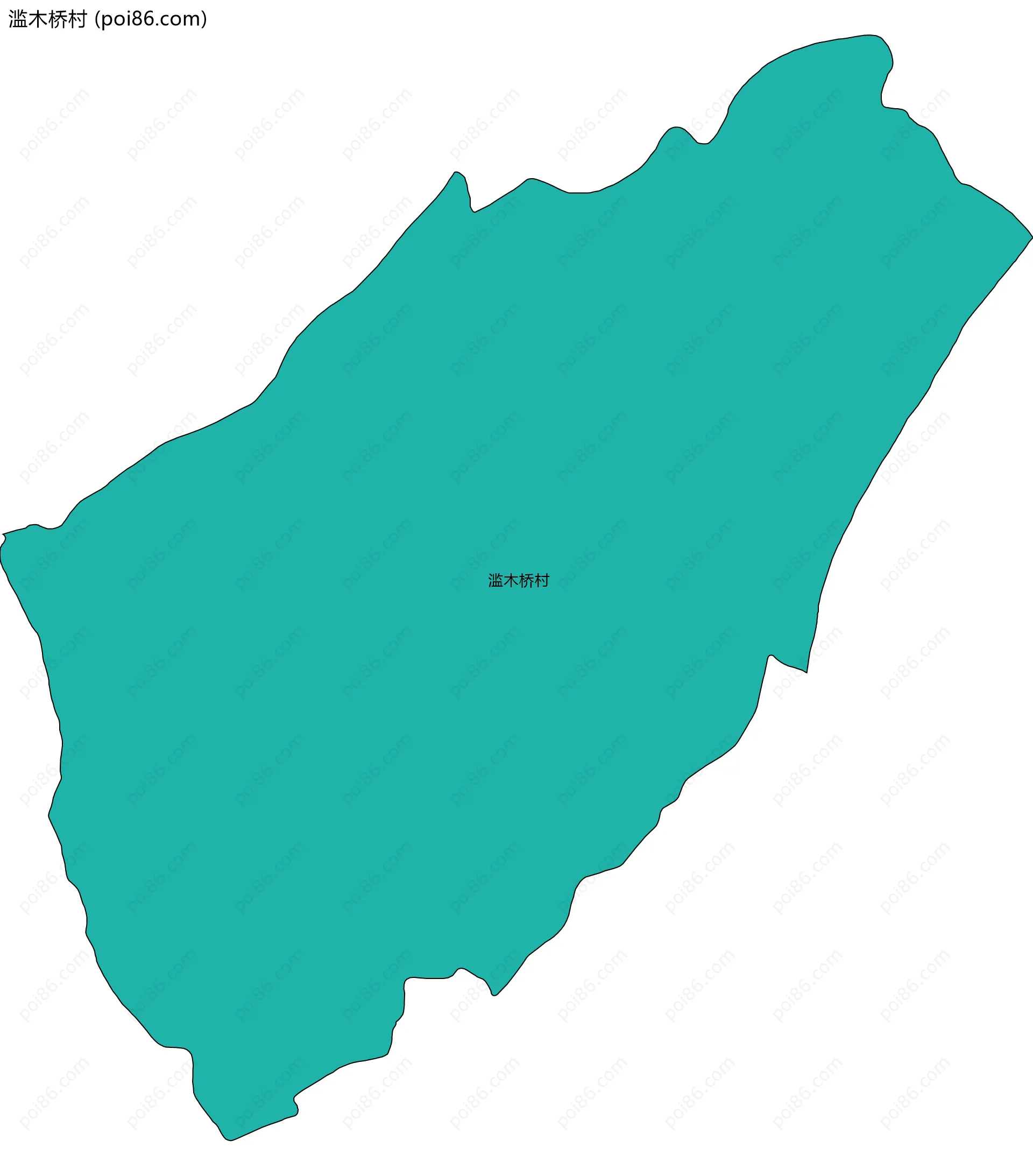 滥木桥村边界地图