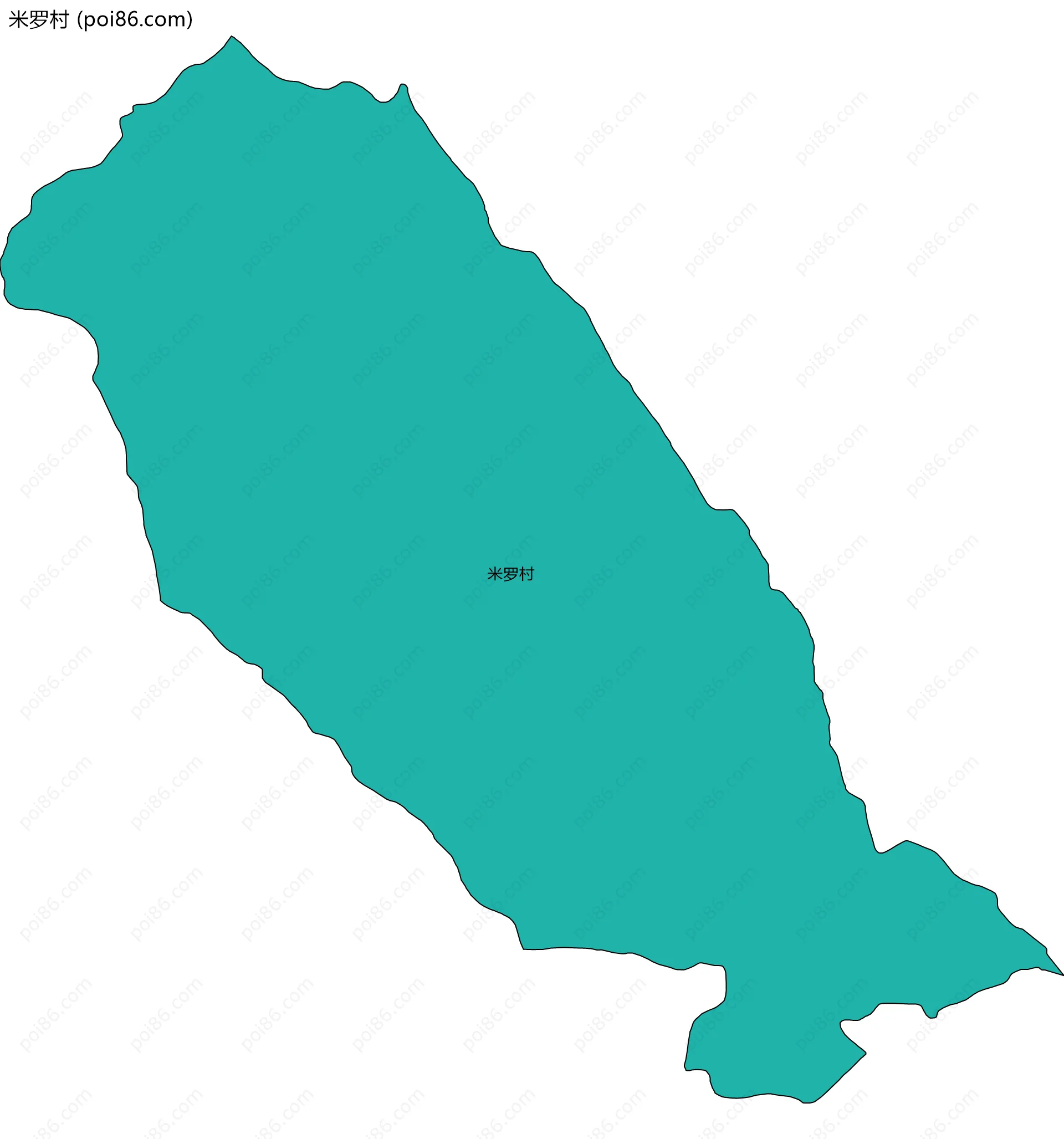 米罗村边界地图