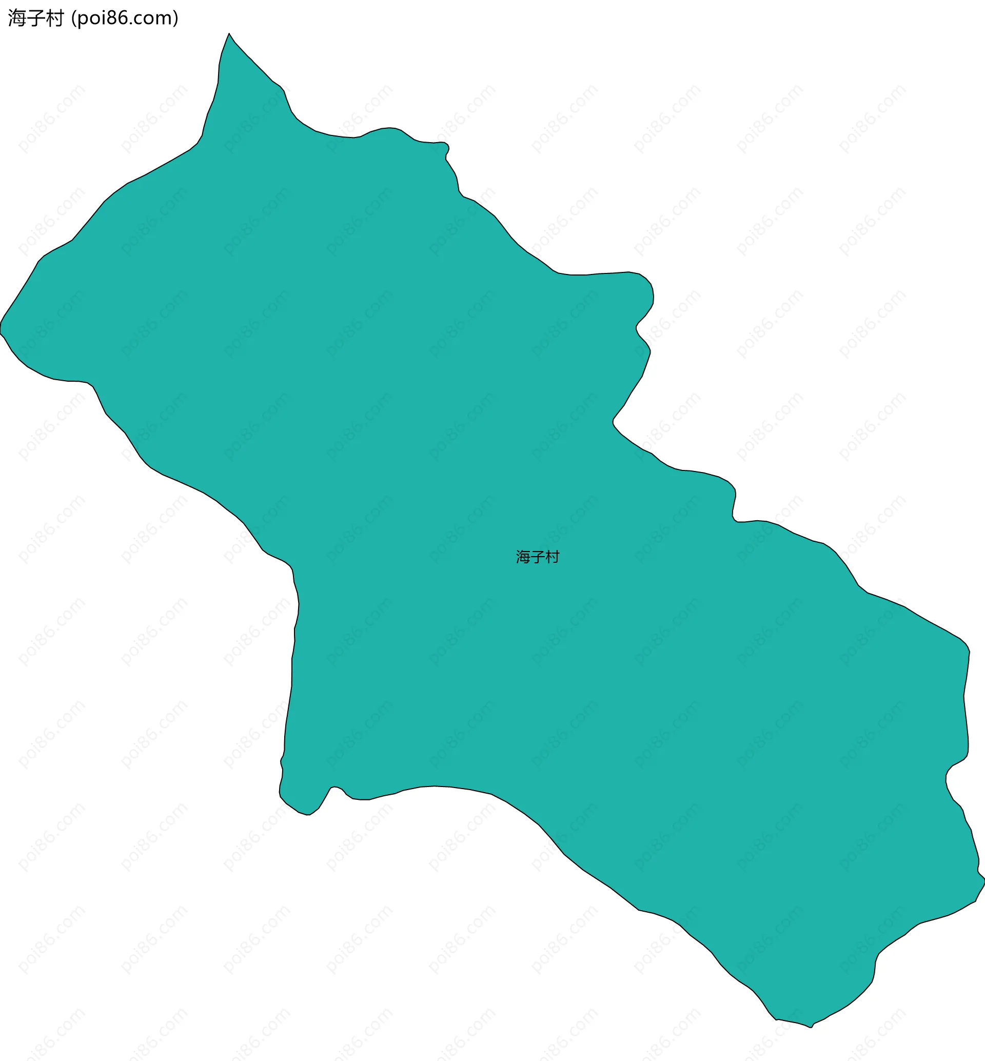 海子村边界地图