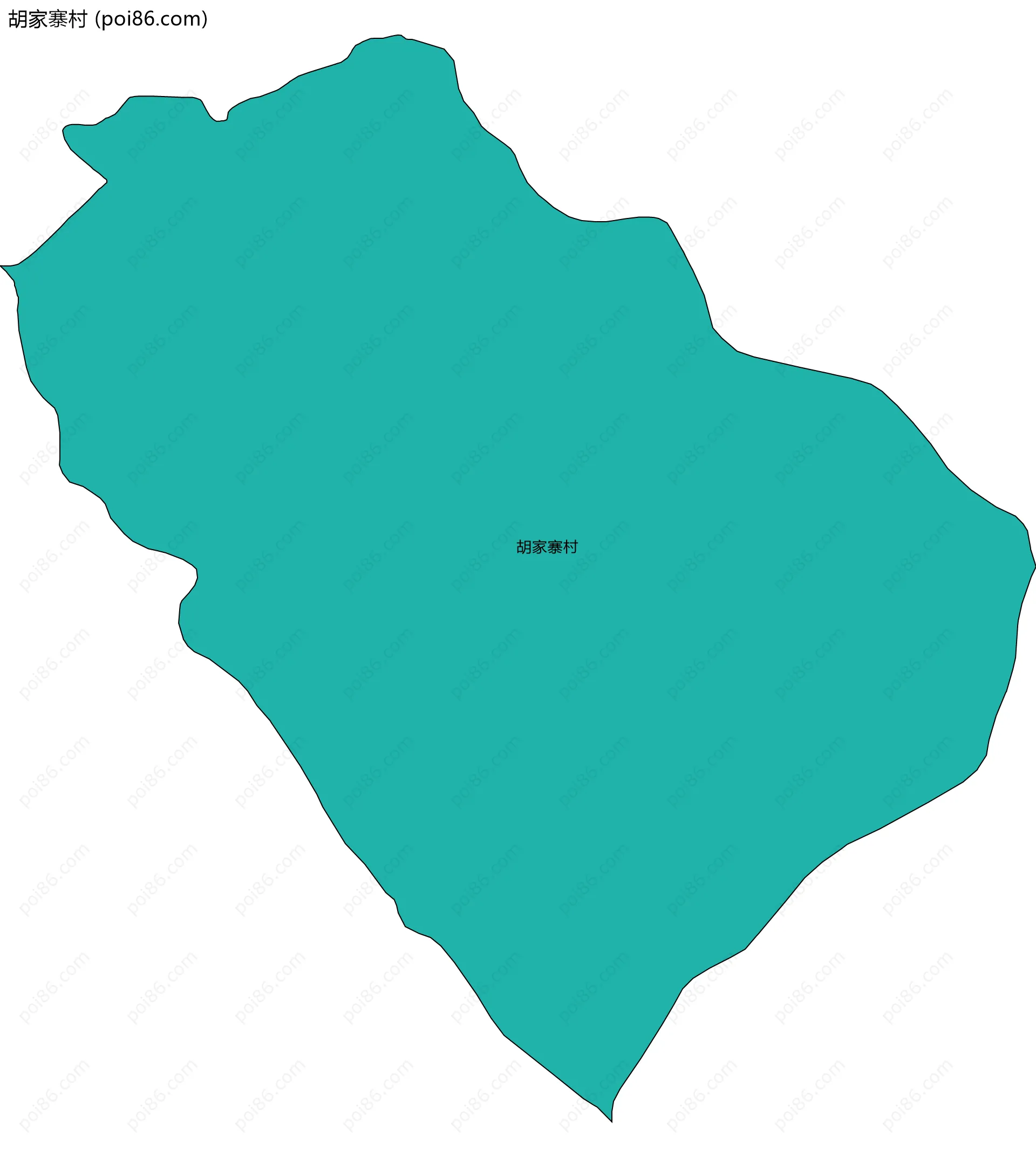 胡家寨村边界地图