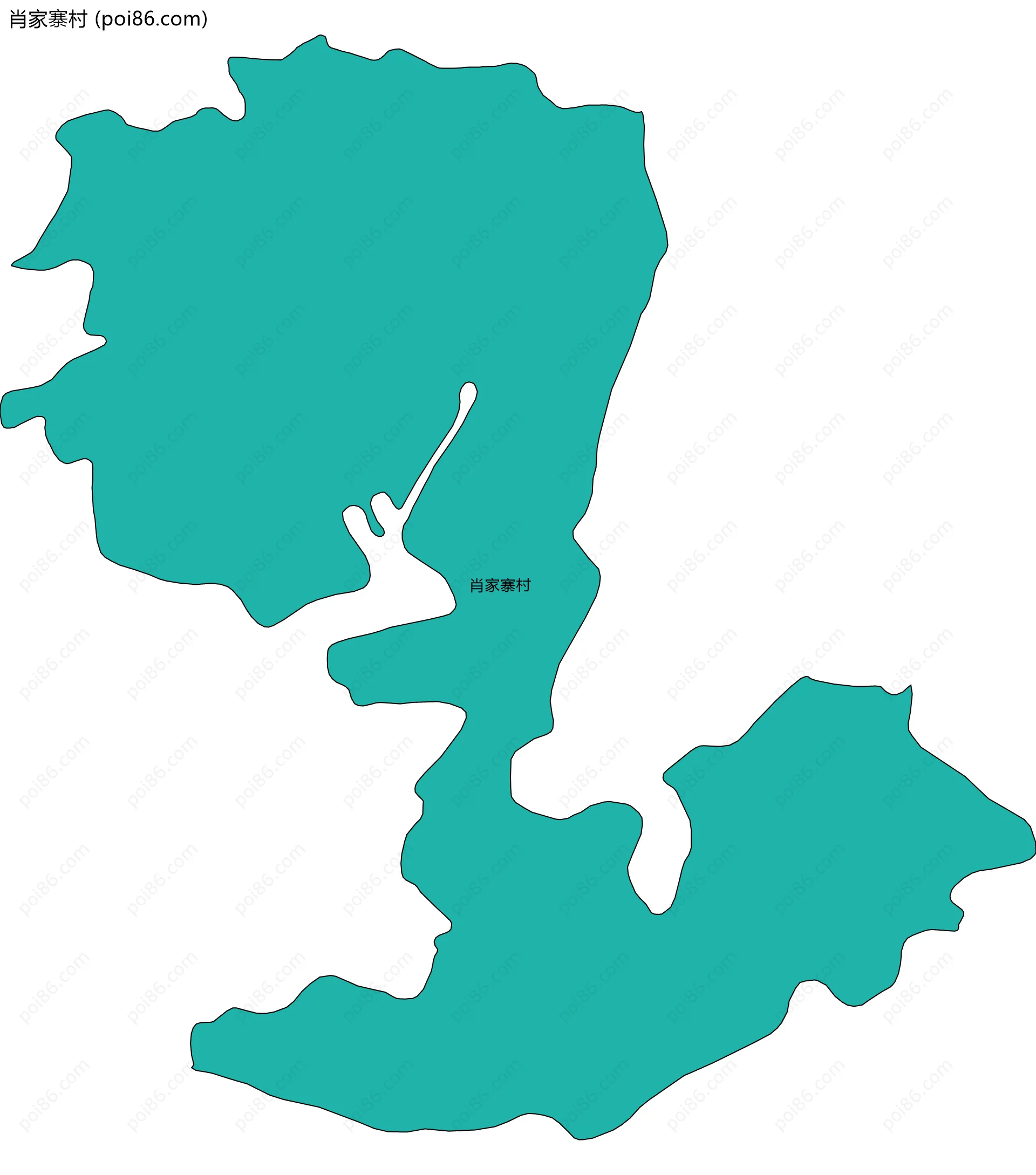 肖家寨村边界地图