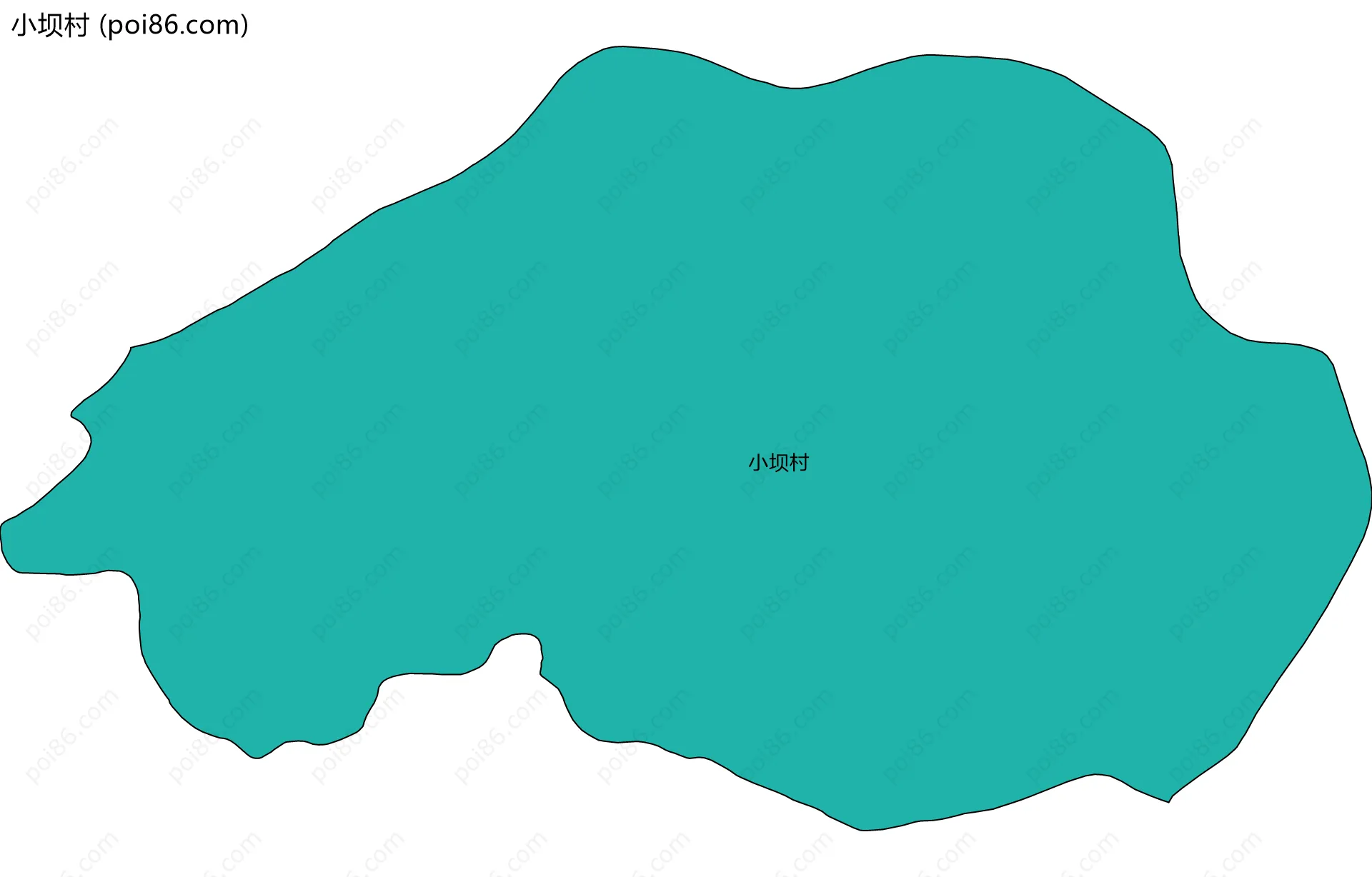 小坝村边界地图