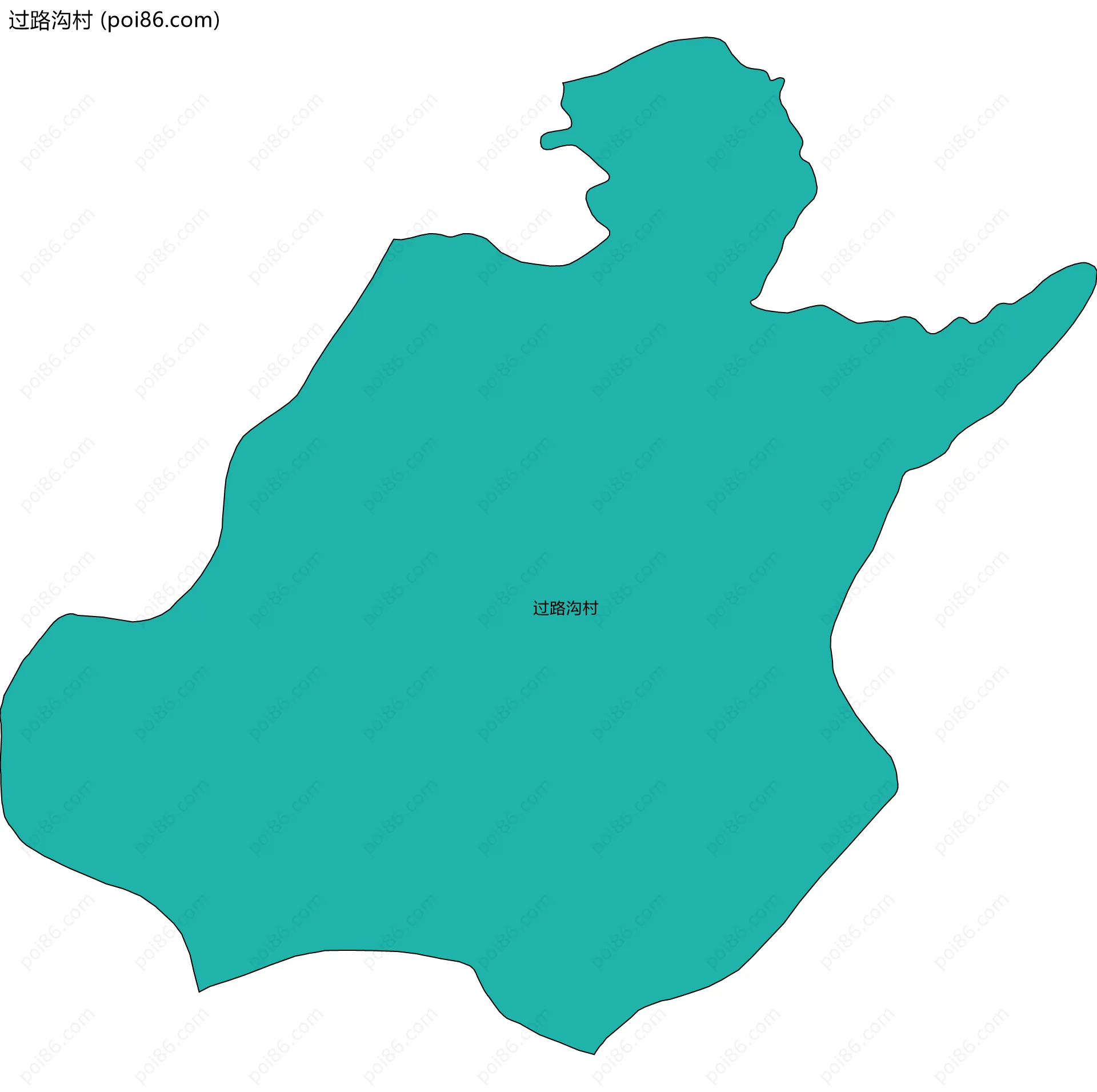 过路沟村边界地图