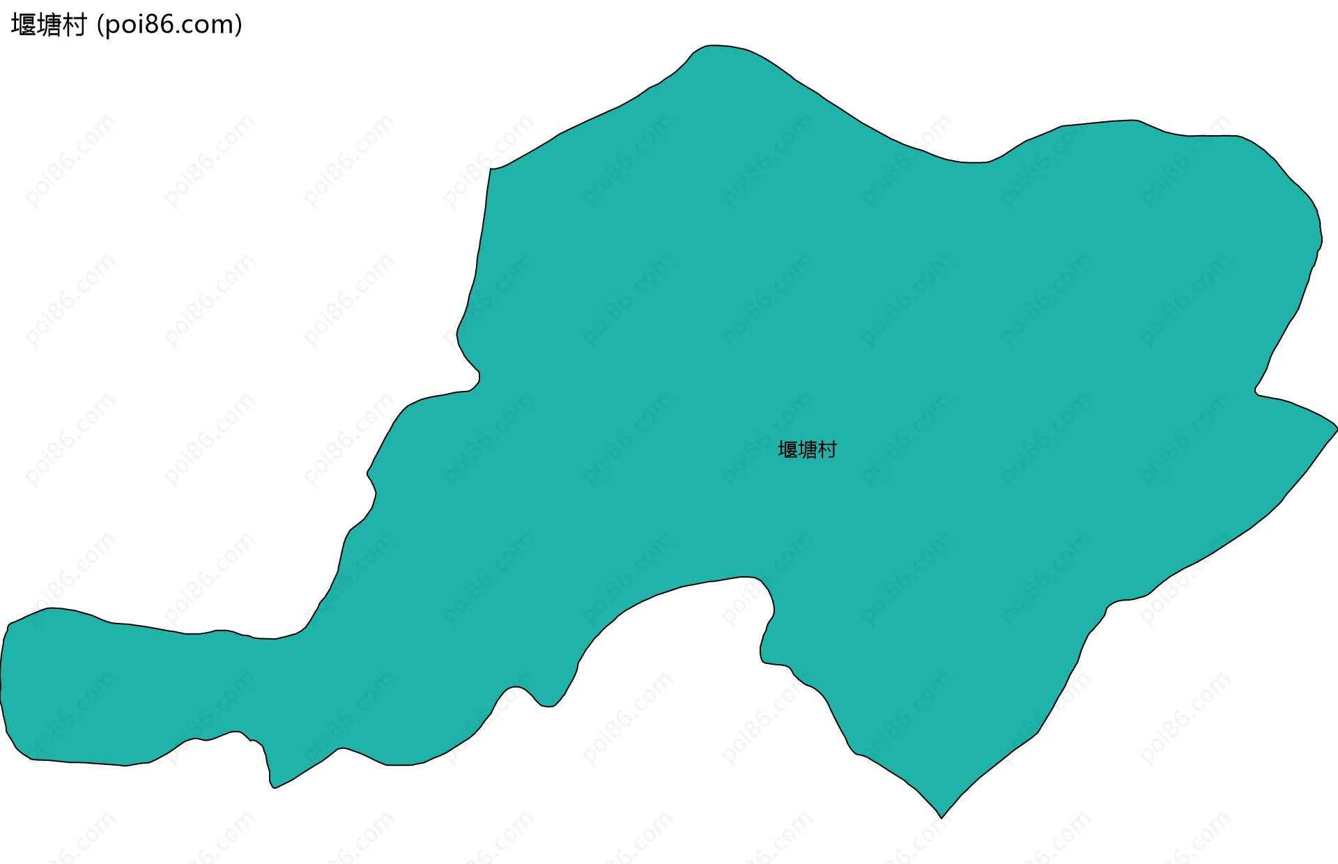 堰塘村边界地图