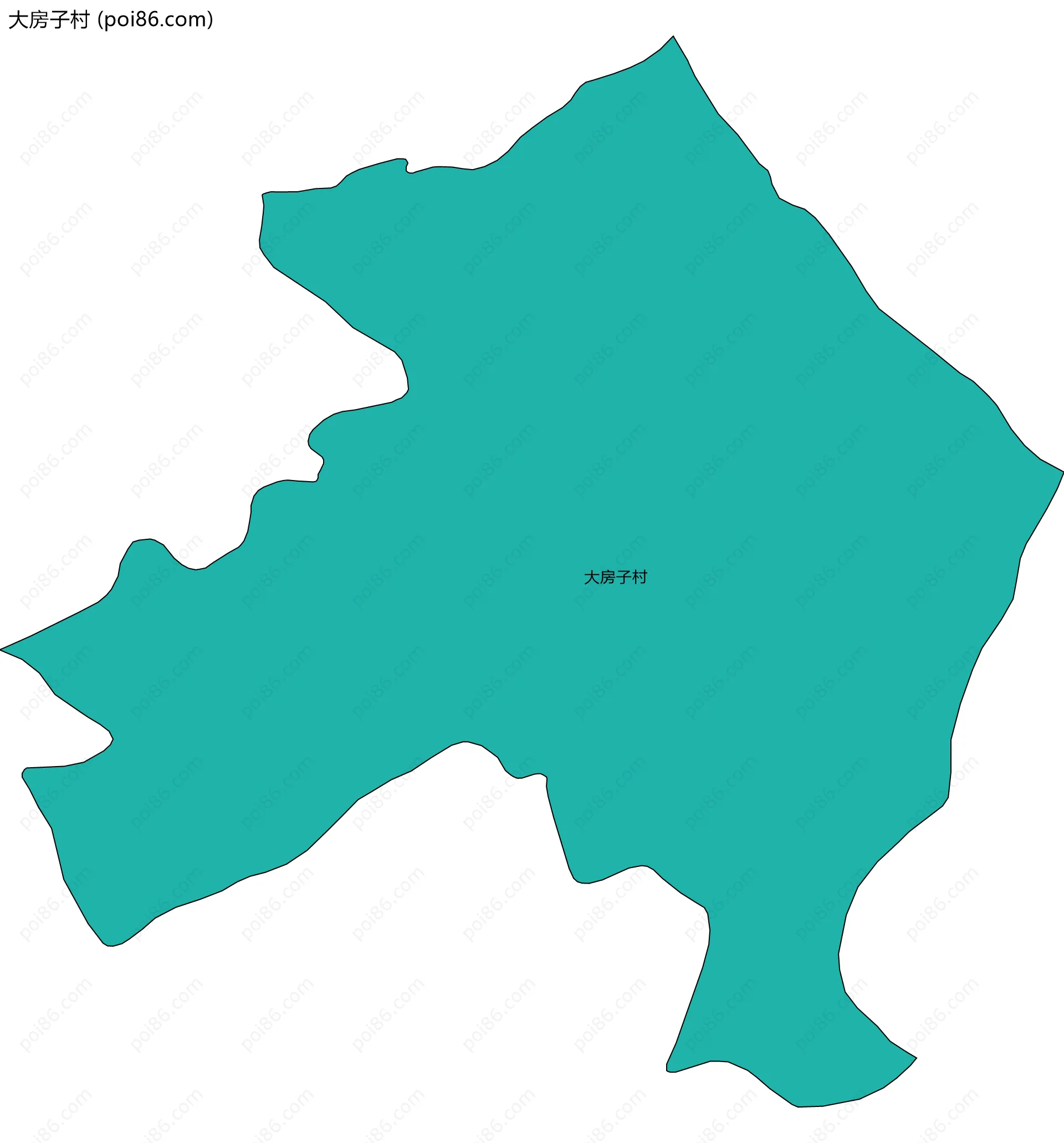大房子村边界地图