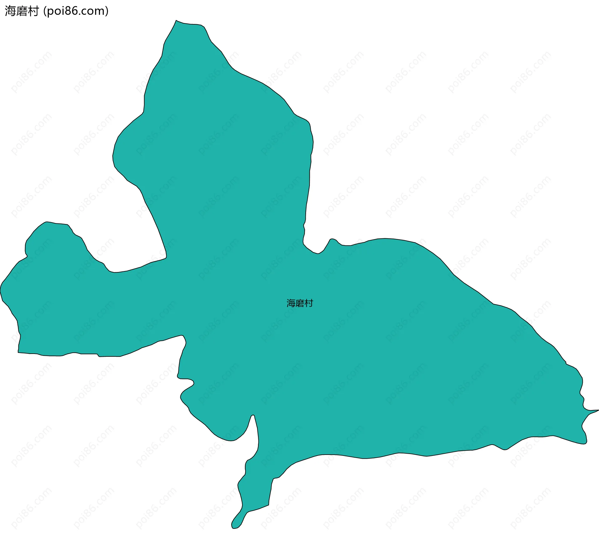 海磨村边界地图