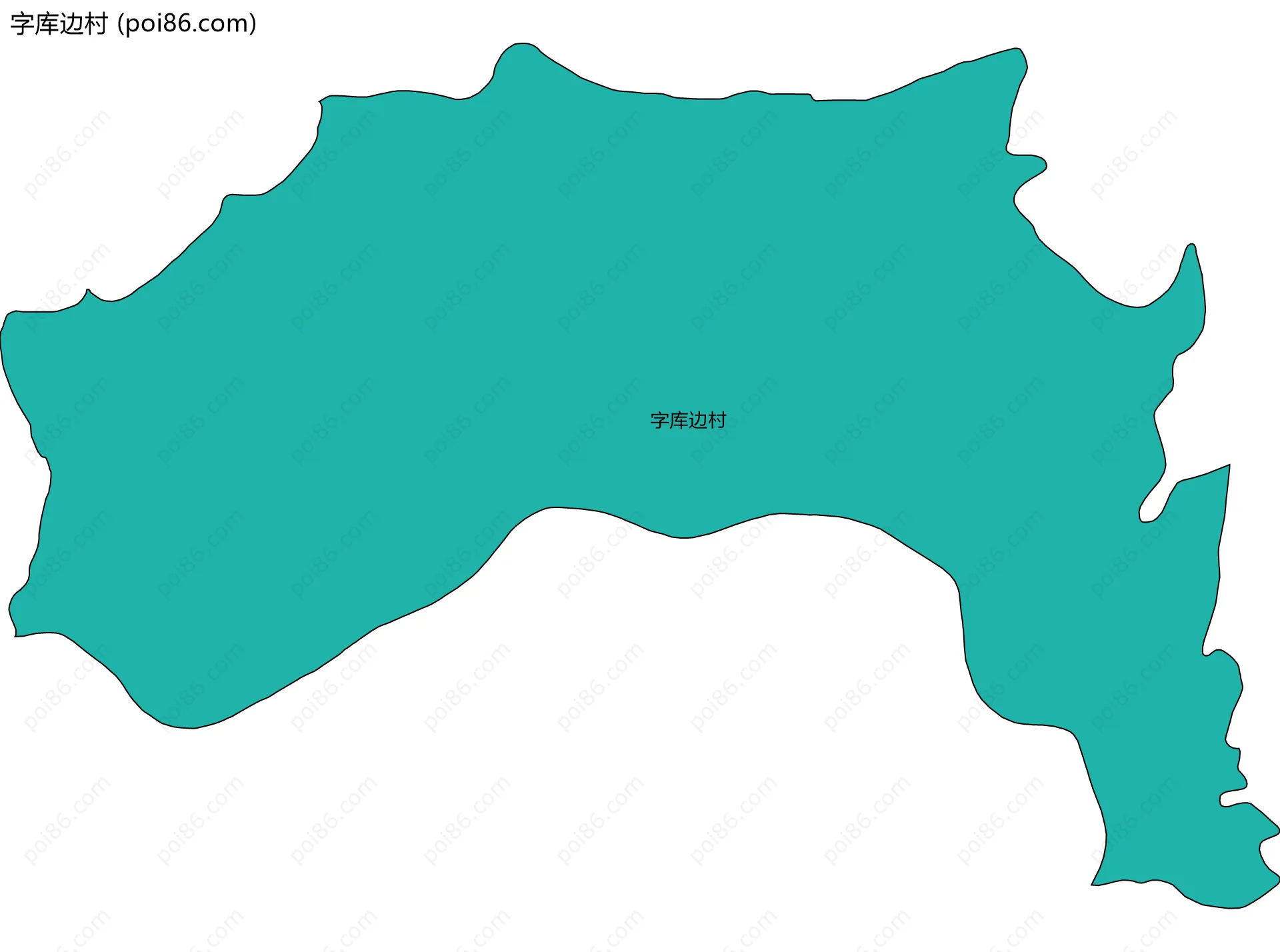 字库边村边界地图