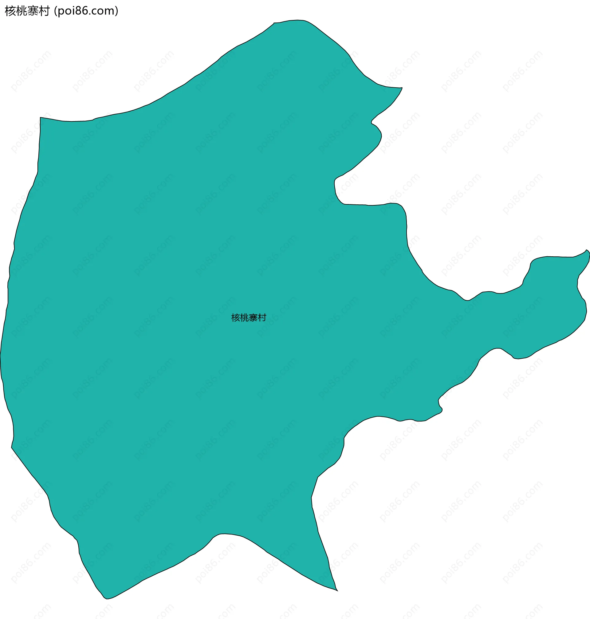 核桃寨村边界地图