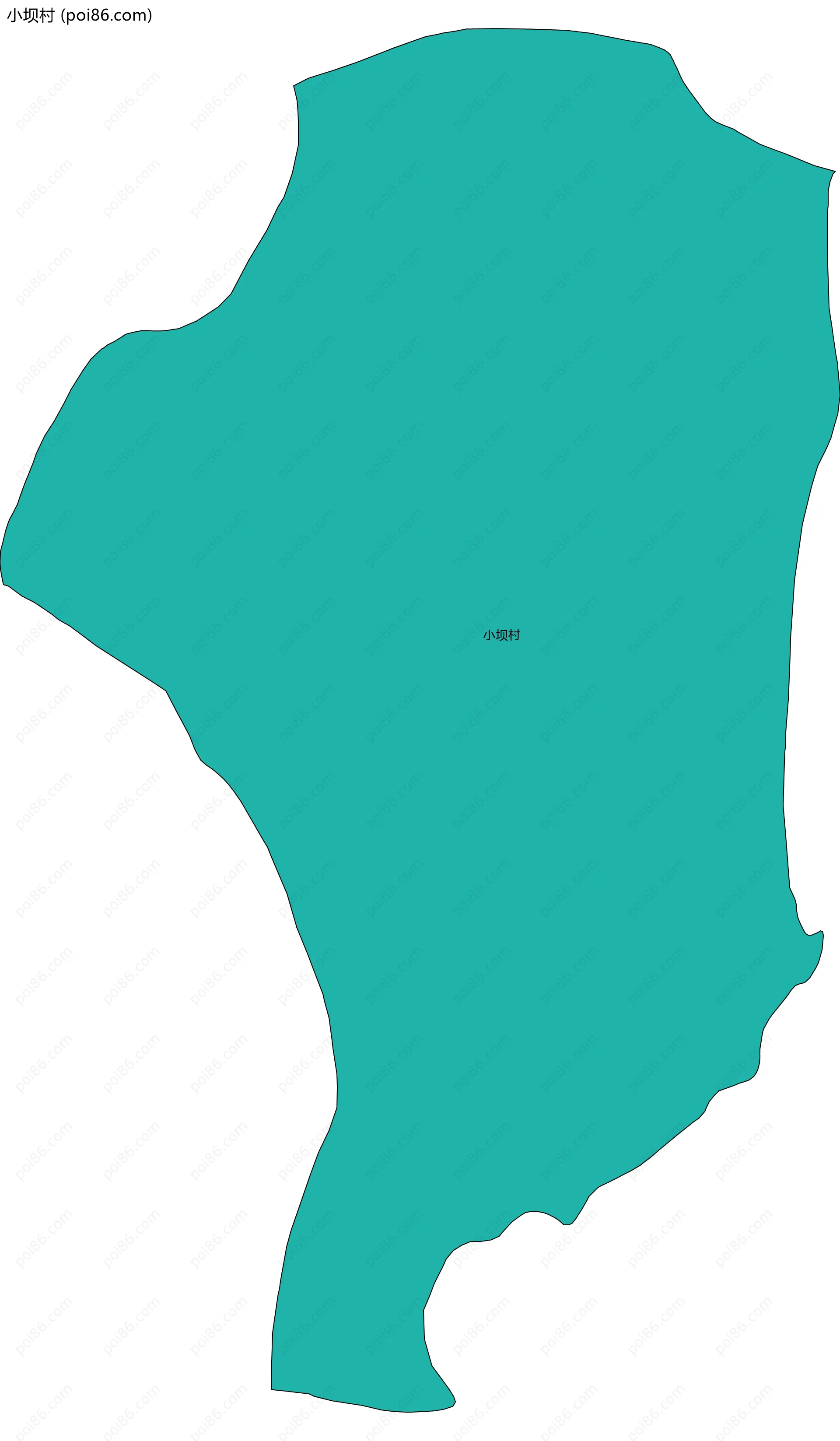 小坝村边界地图