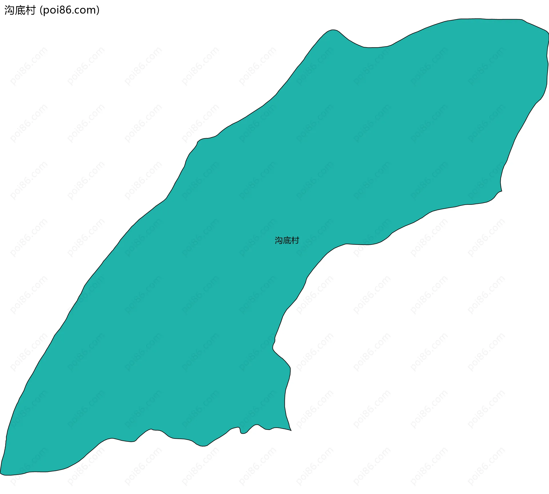 沟底村边界地图