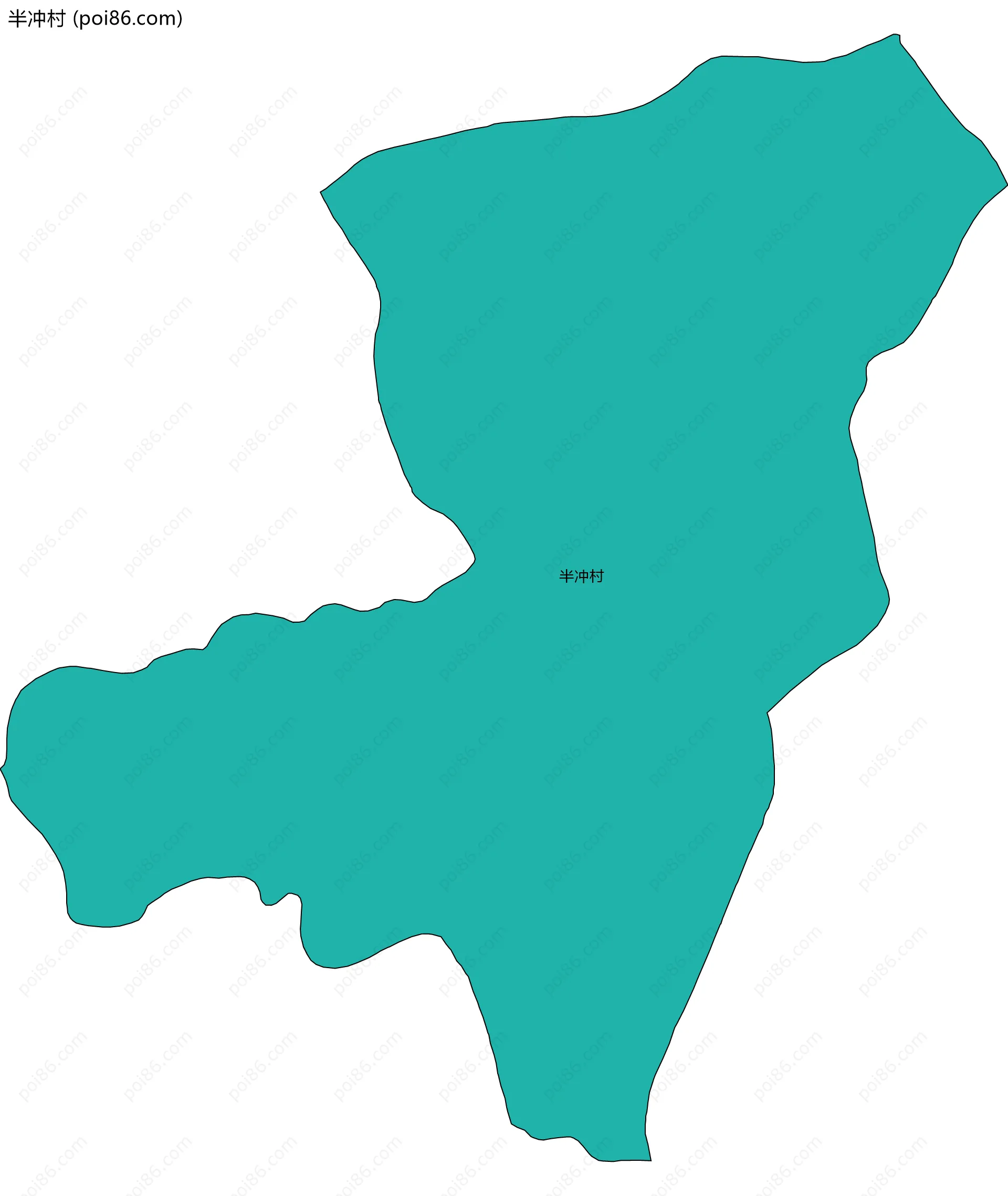 半冲村边界地图