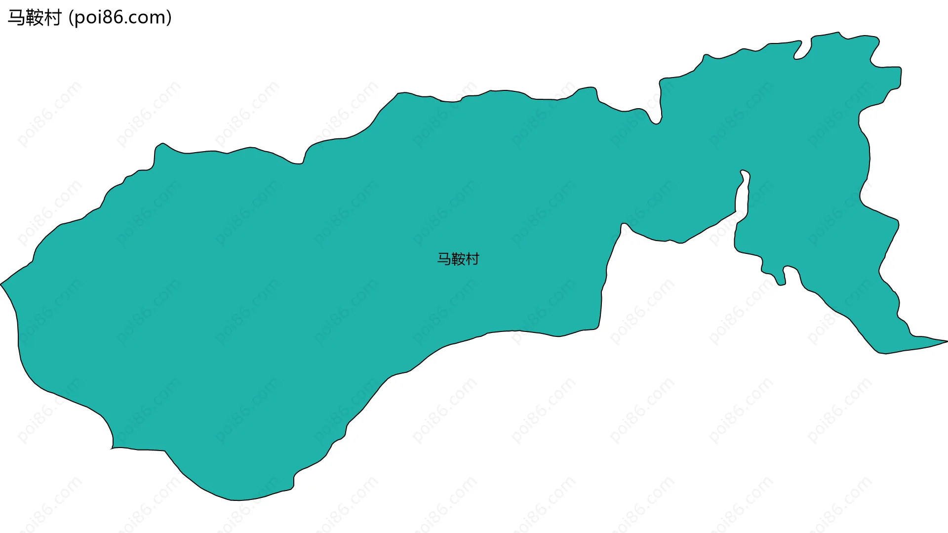 马鞍村边界地图