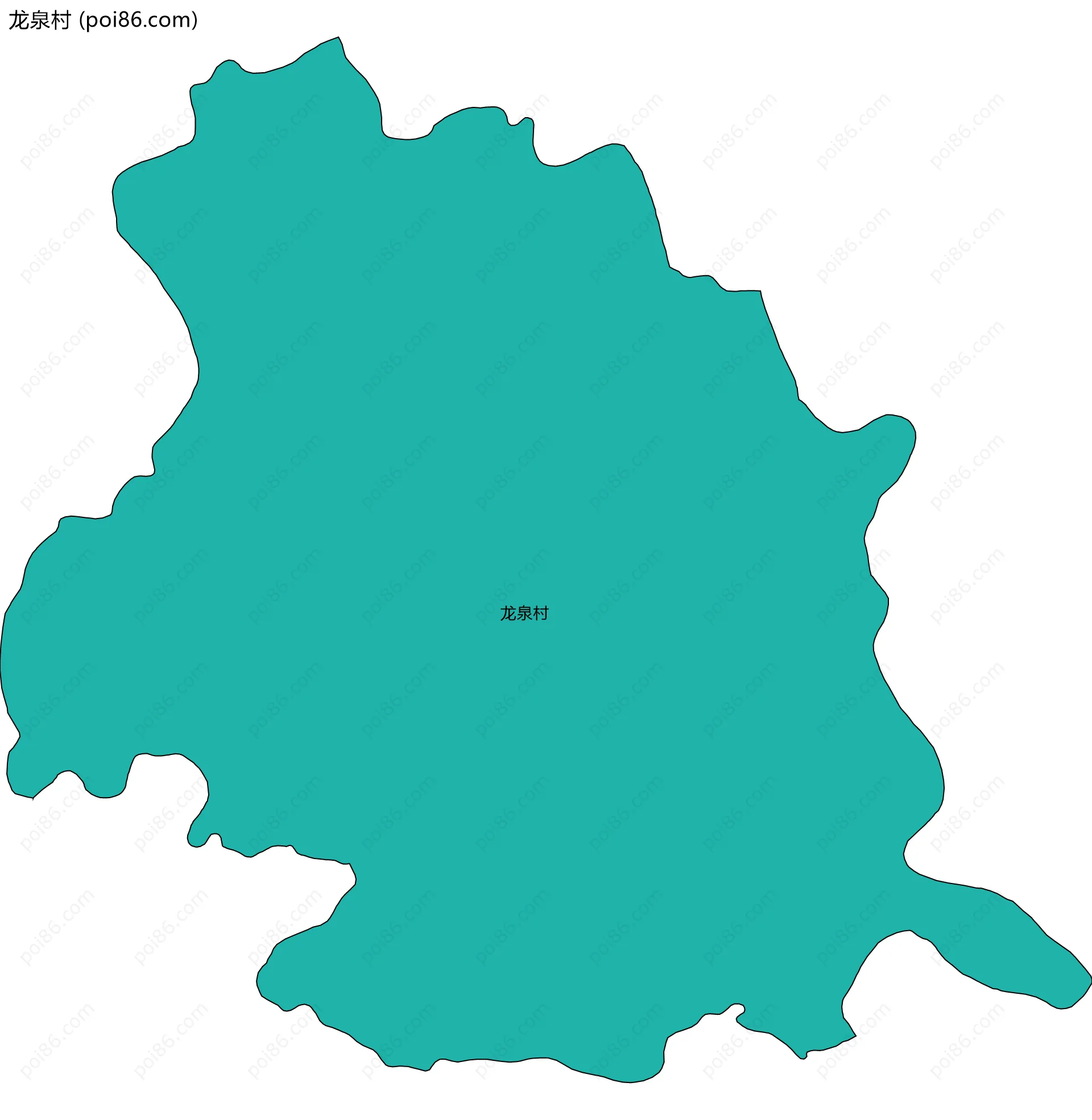 龙泉村边界地图