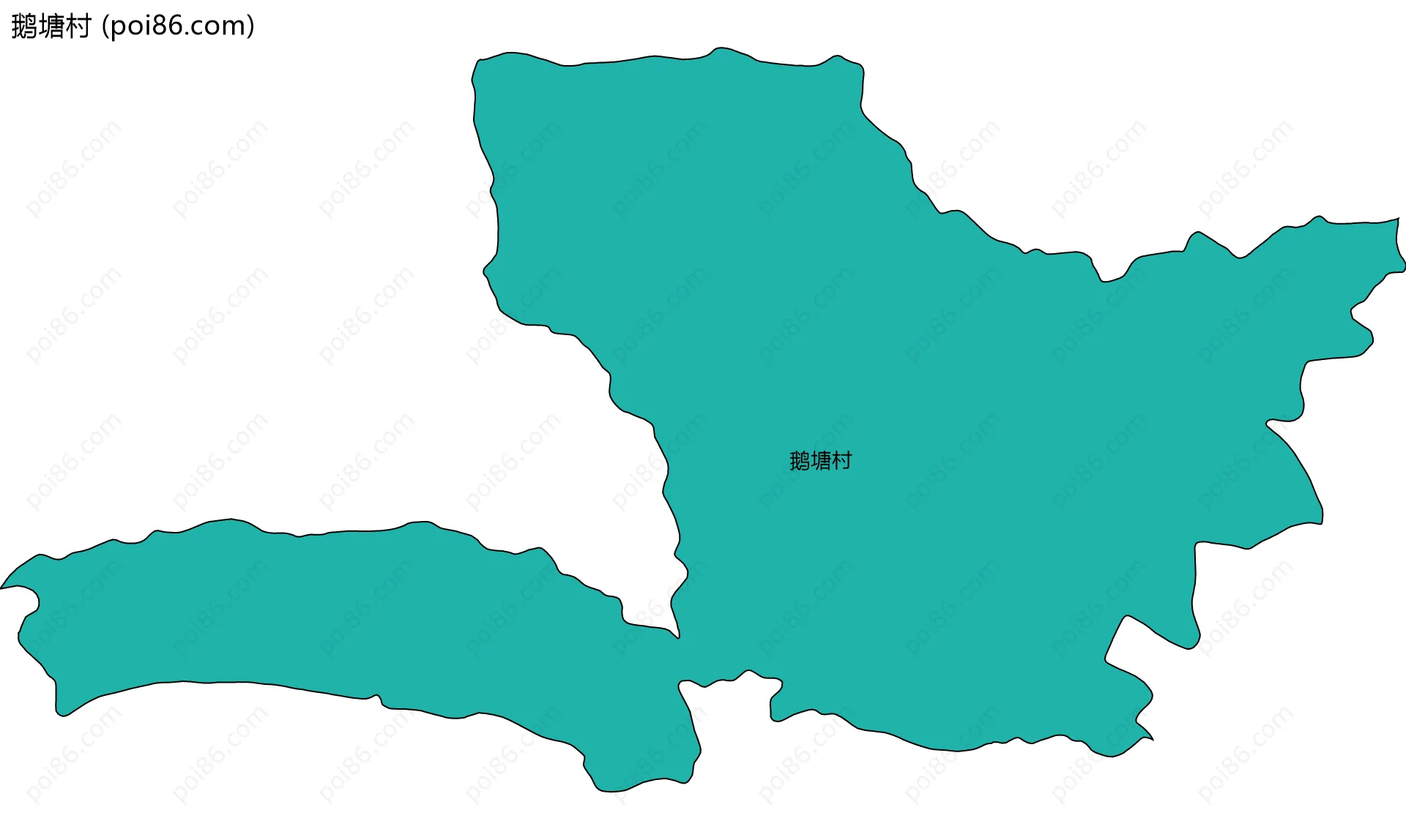 鹅塘村边界地图