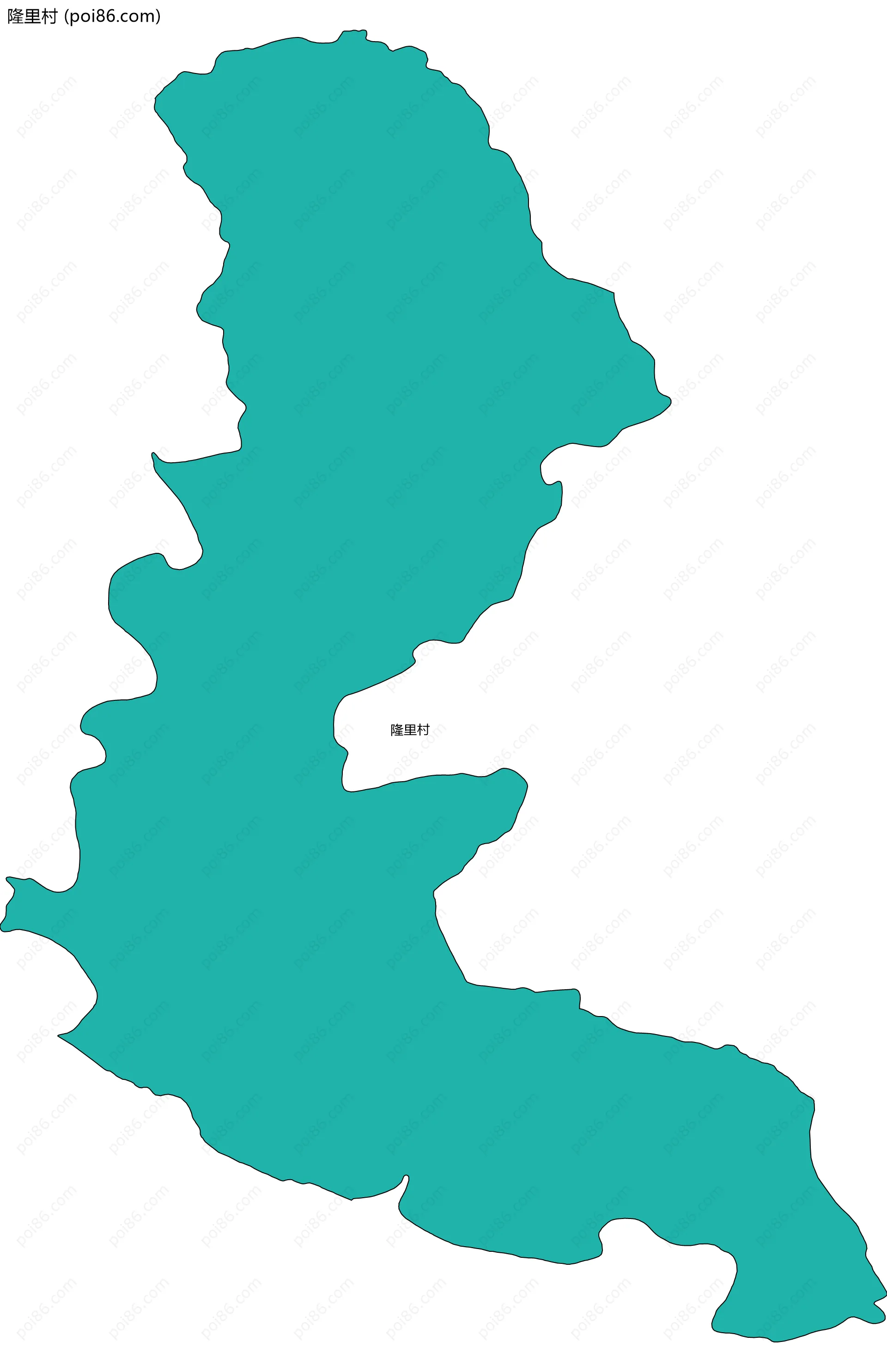 隆里村边界地图