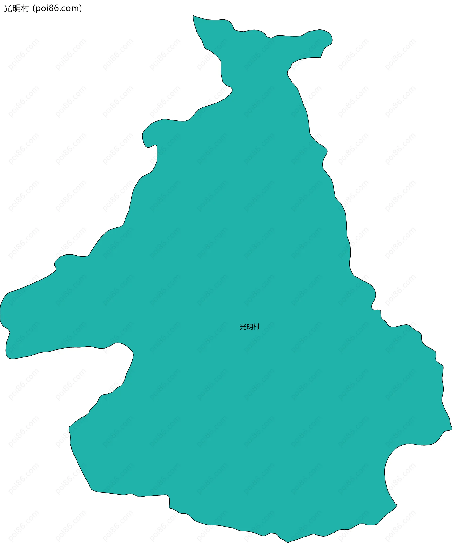 光明村边界地图