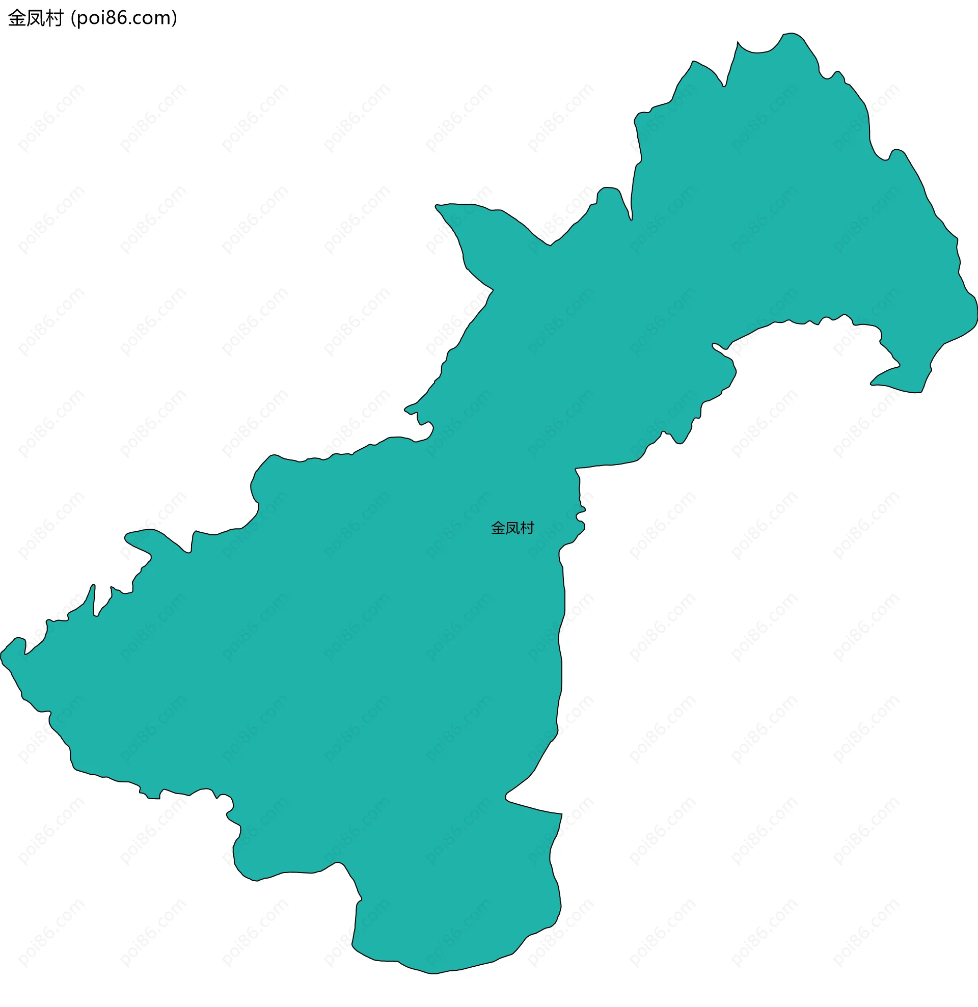 金凤村边界地图